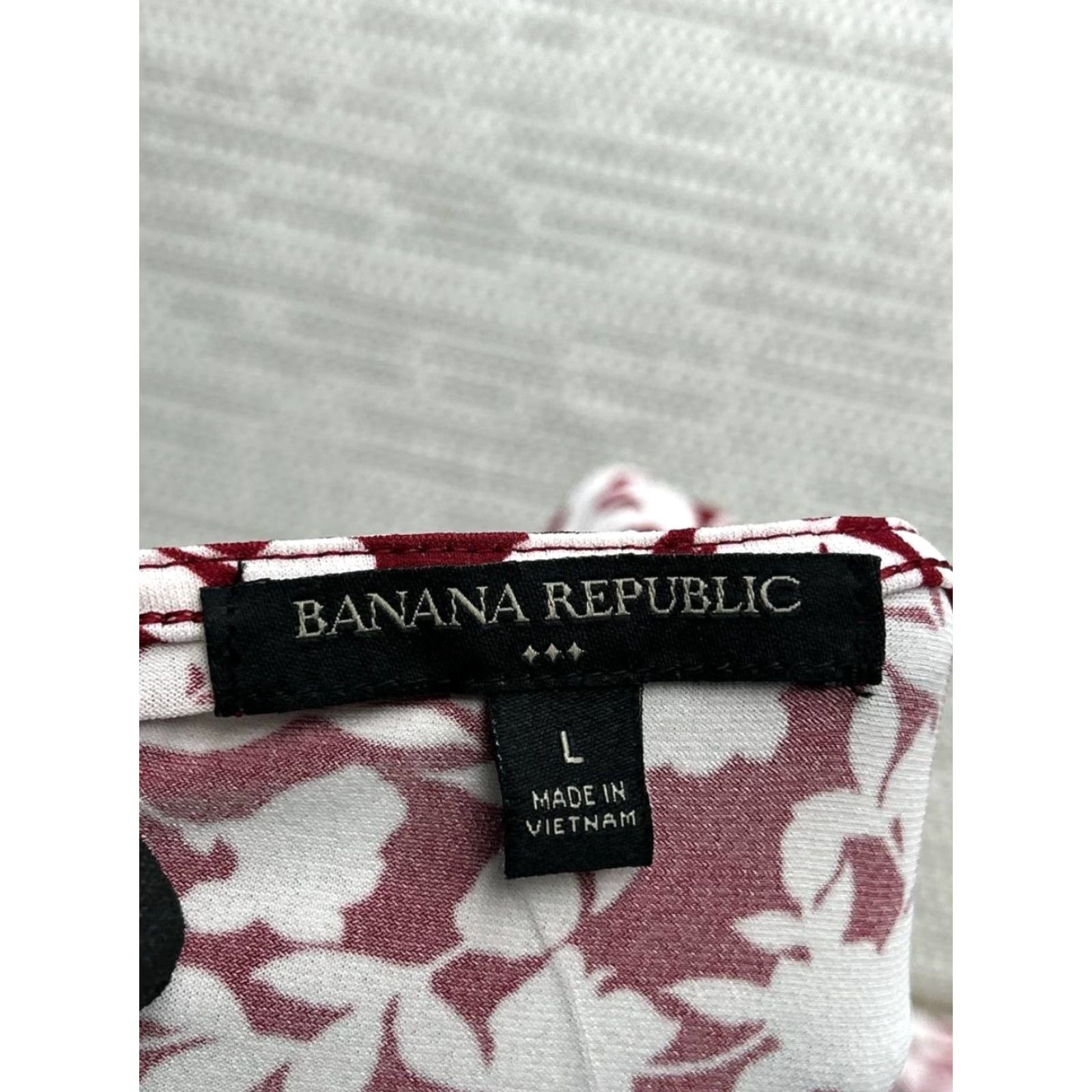 Banana Republic Banana Republic Dress Womens Large Red White Floral Blouson New Size L / US 10 / IT 46 - 3 Thumbnail
