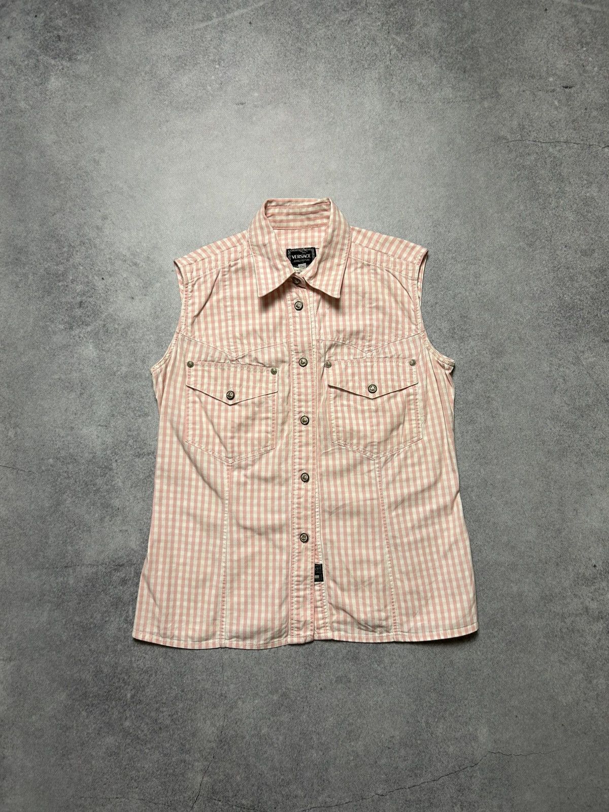 Versace Jeans Couture vintage VERSACE JEANS COUTURE signature button up Vests Size S / US 4 / IT 40 - 1 Thumbnail
