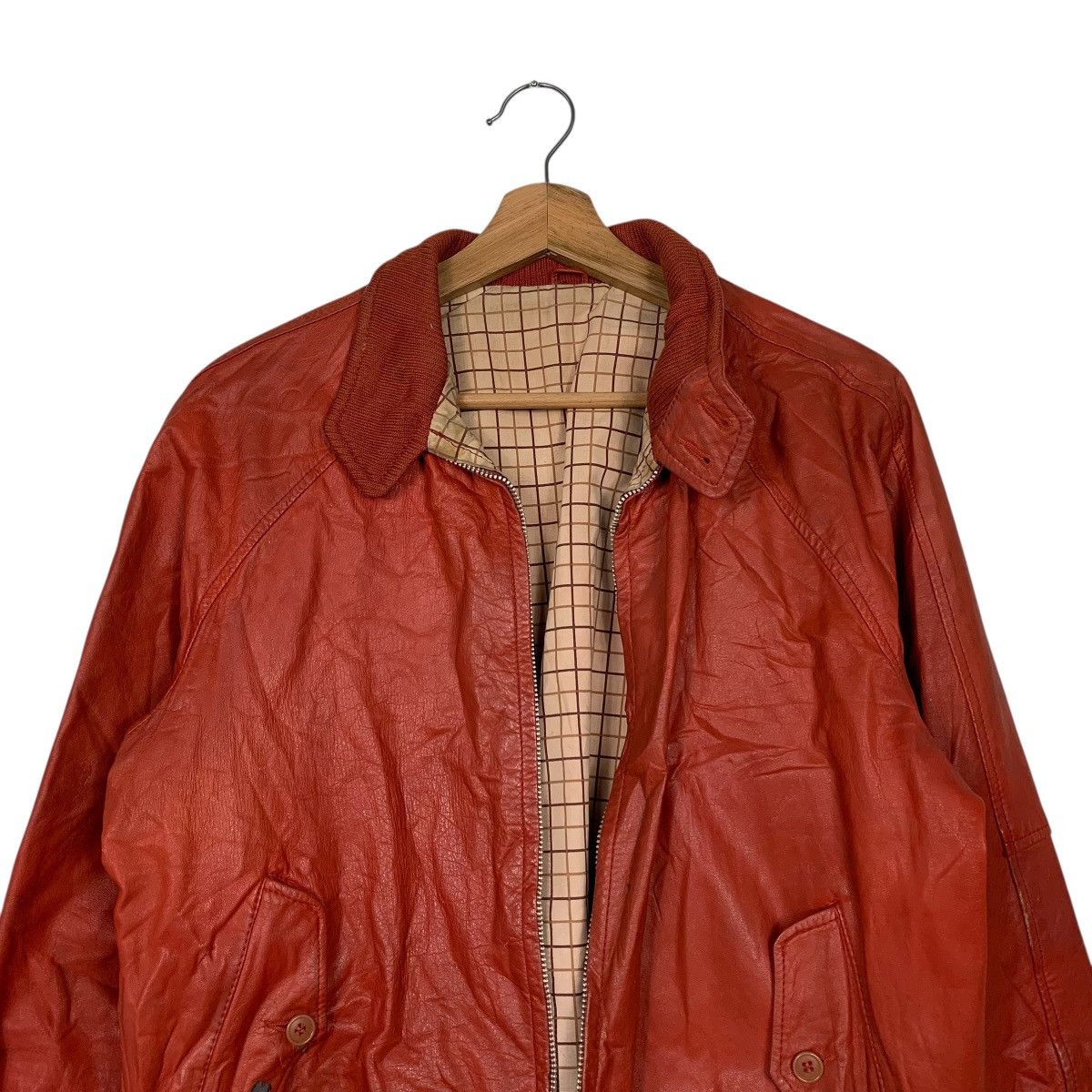 Japanese Brand Vintage Japanese Brand Red Leather Jacket Size US S / EU 44-46 / 1 - 2 Thumbnail