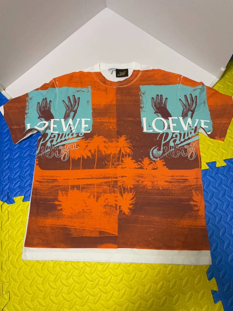 Loewe LOEWE Full printed floral shoulder drop short T Size XS / US 0-2 / IT 36-38 - 2 Thumbnail