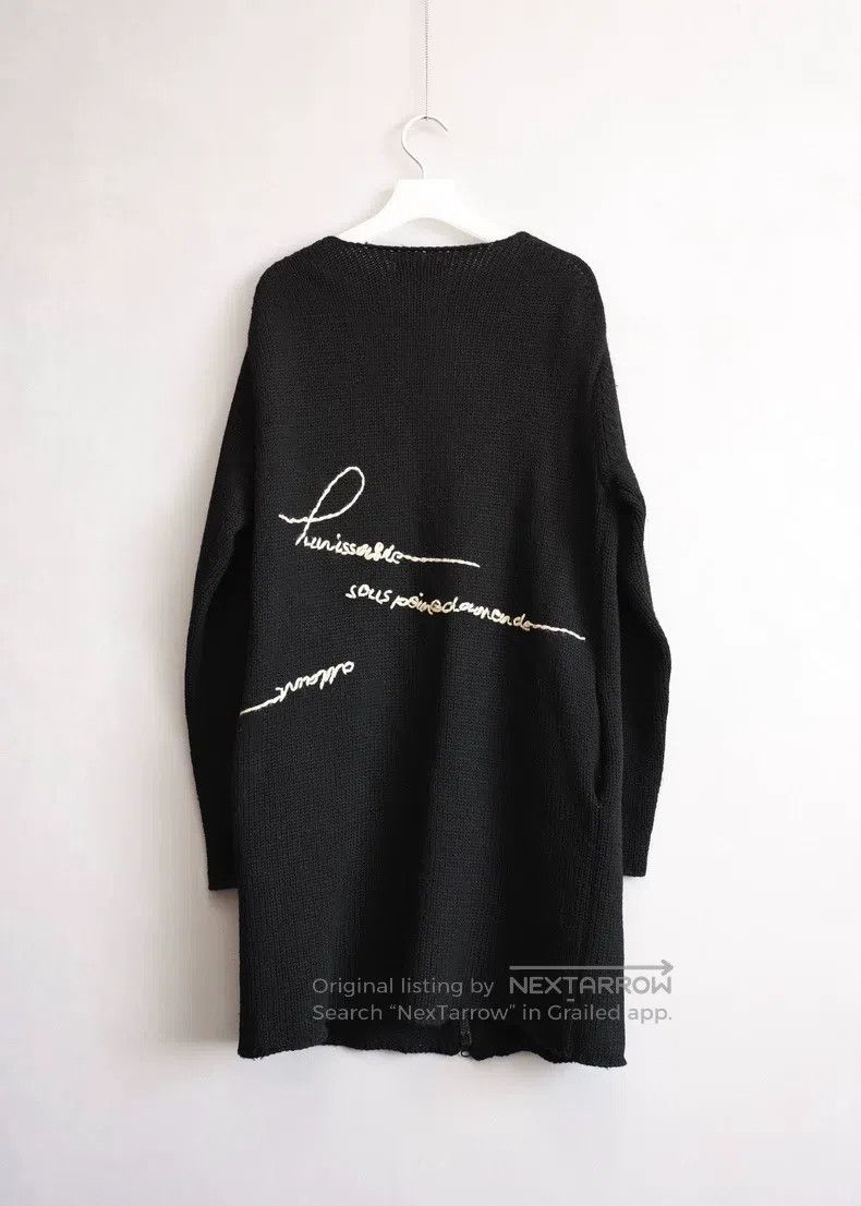 Yohji Yamamoto YOHJI YAMAMOTO French Embroidered Wool Cardigan Size US L / EU 52-54 / 3 - 1 Thumbnail