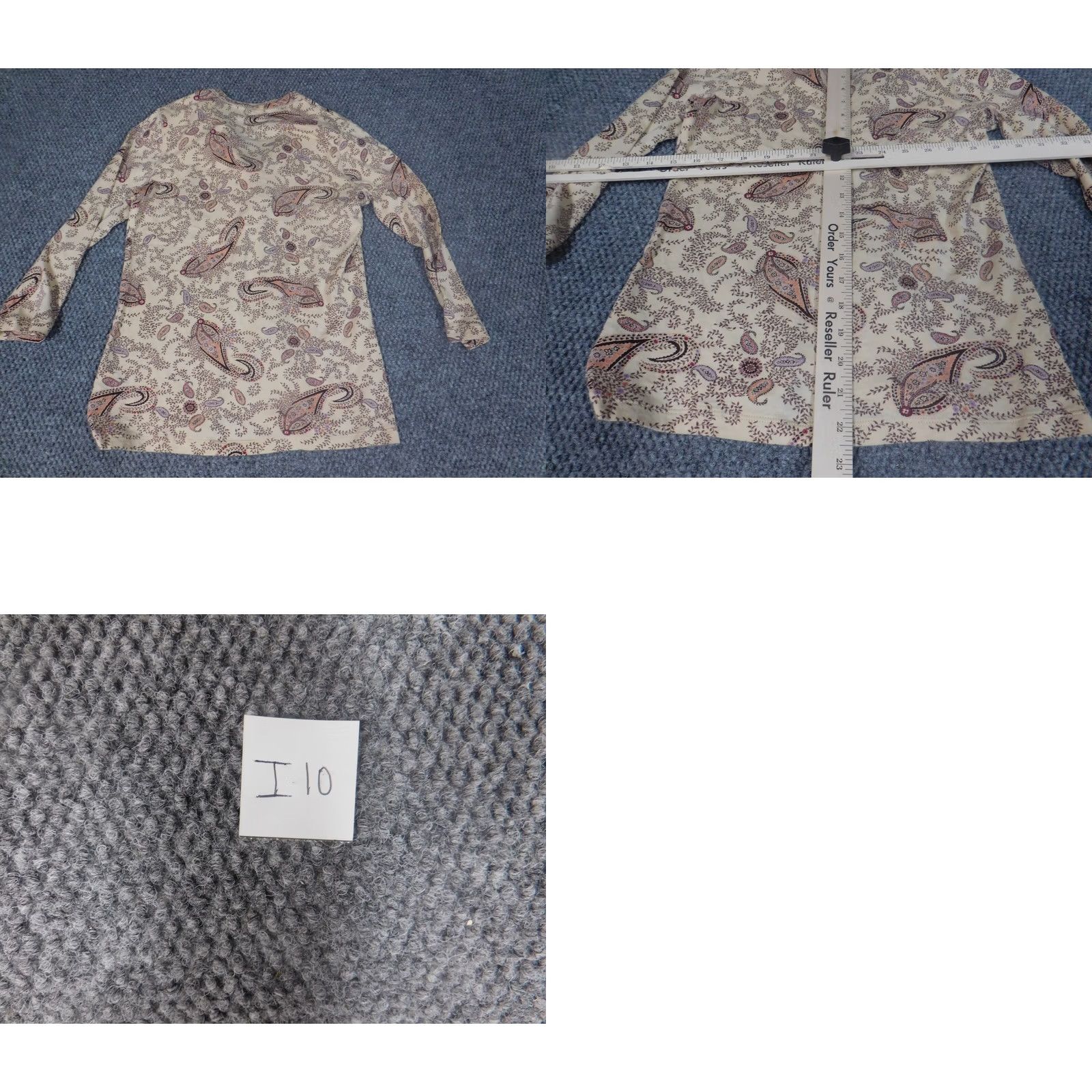 Chaps Chaps Blouse XS Womens Beige Floral Pullover Top Long Sleeve Round Neck Casual Cotton Rayon Shirt Size XS / US 0-2 / IT 36-38 - 8 Thumbnail