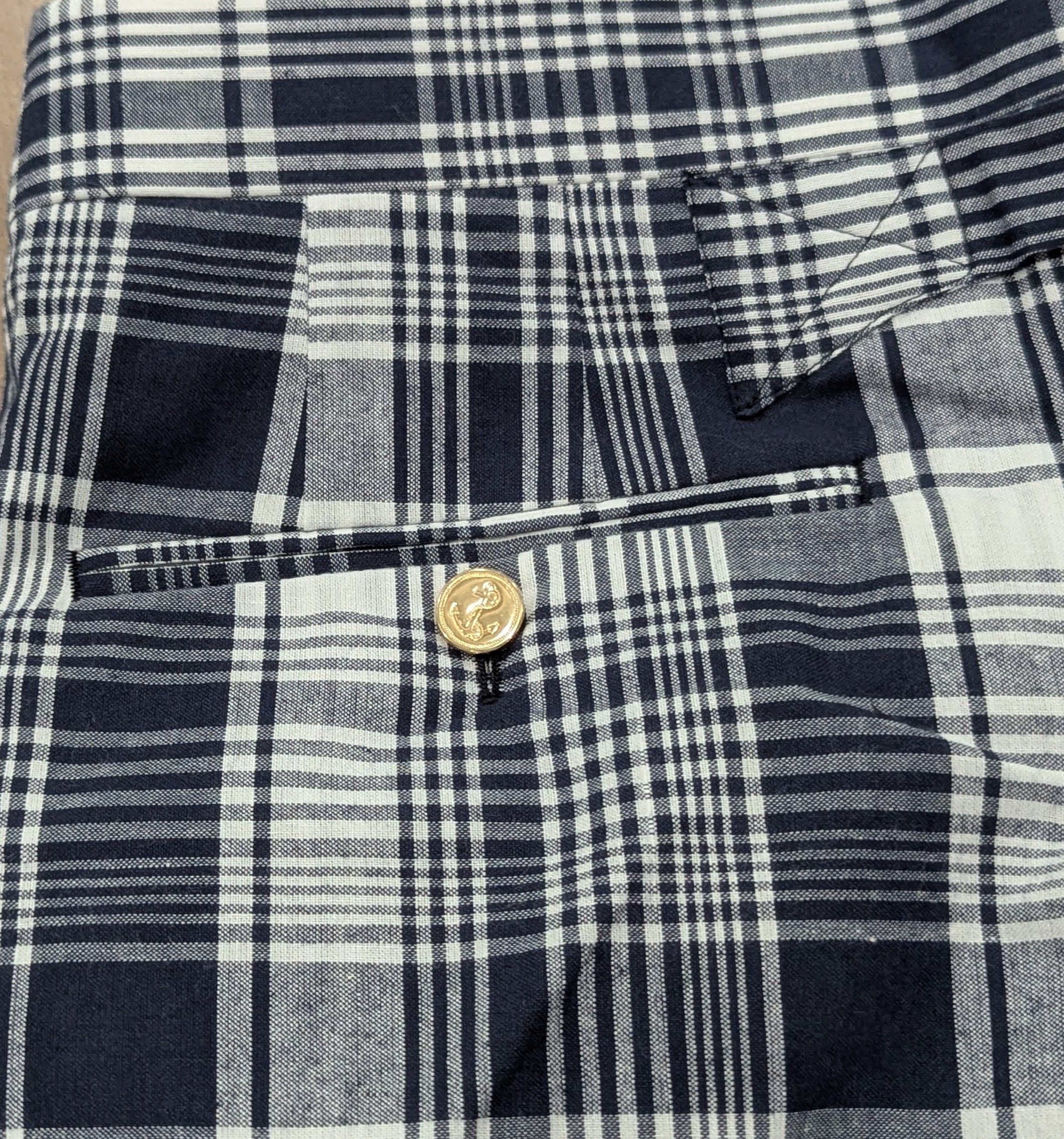 Thom Browne THOM BROWNE Backstrap Cotton Shorts Navy Plaid 2 - Medium Size US 32 / EU 48 - 5 Thumbnail