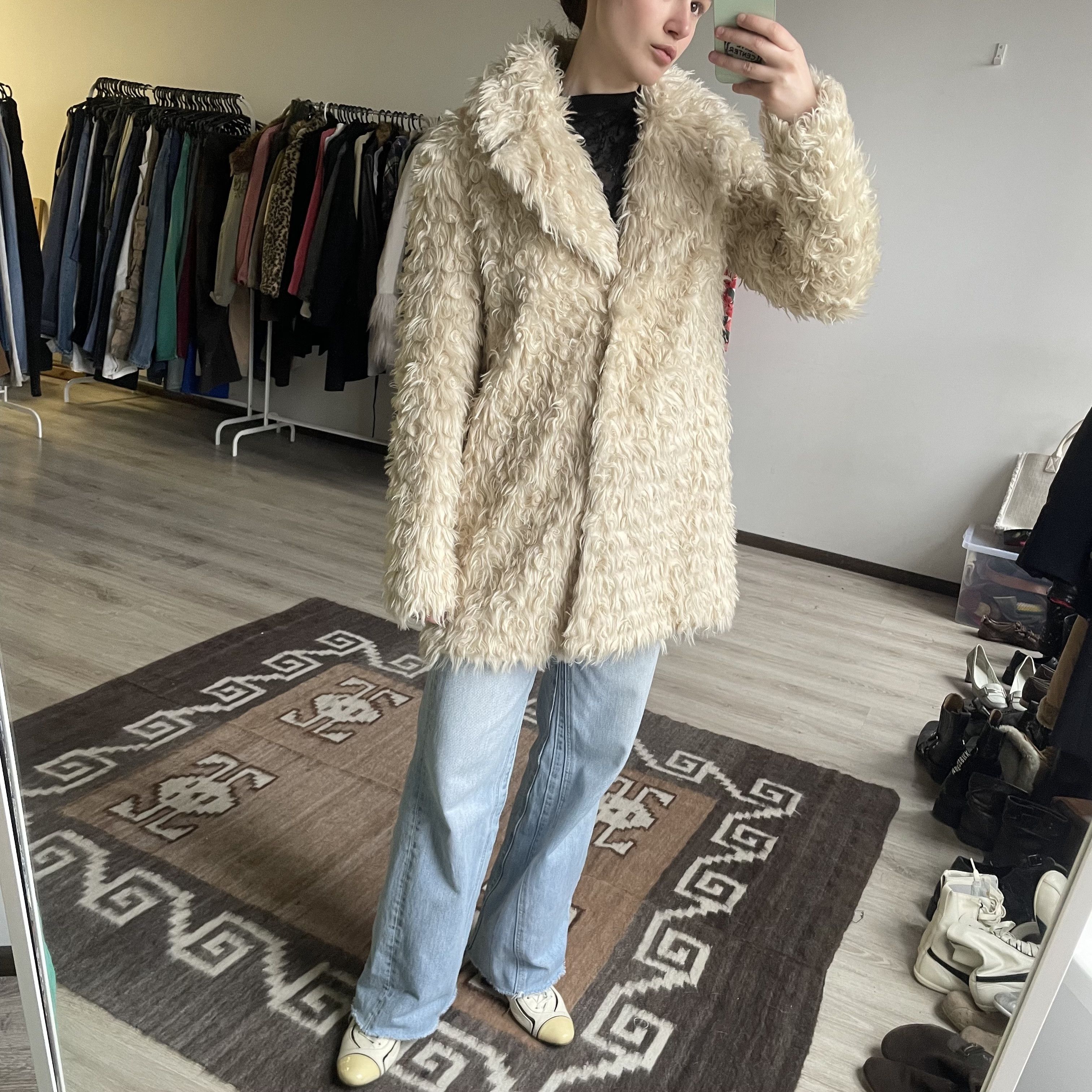 Esprit Esprit EDC Faux Fur Y2K Vintage Coat 8685AC Size M / US 6-8 / IT 42-44 - 3 Thumbnail