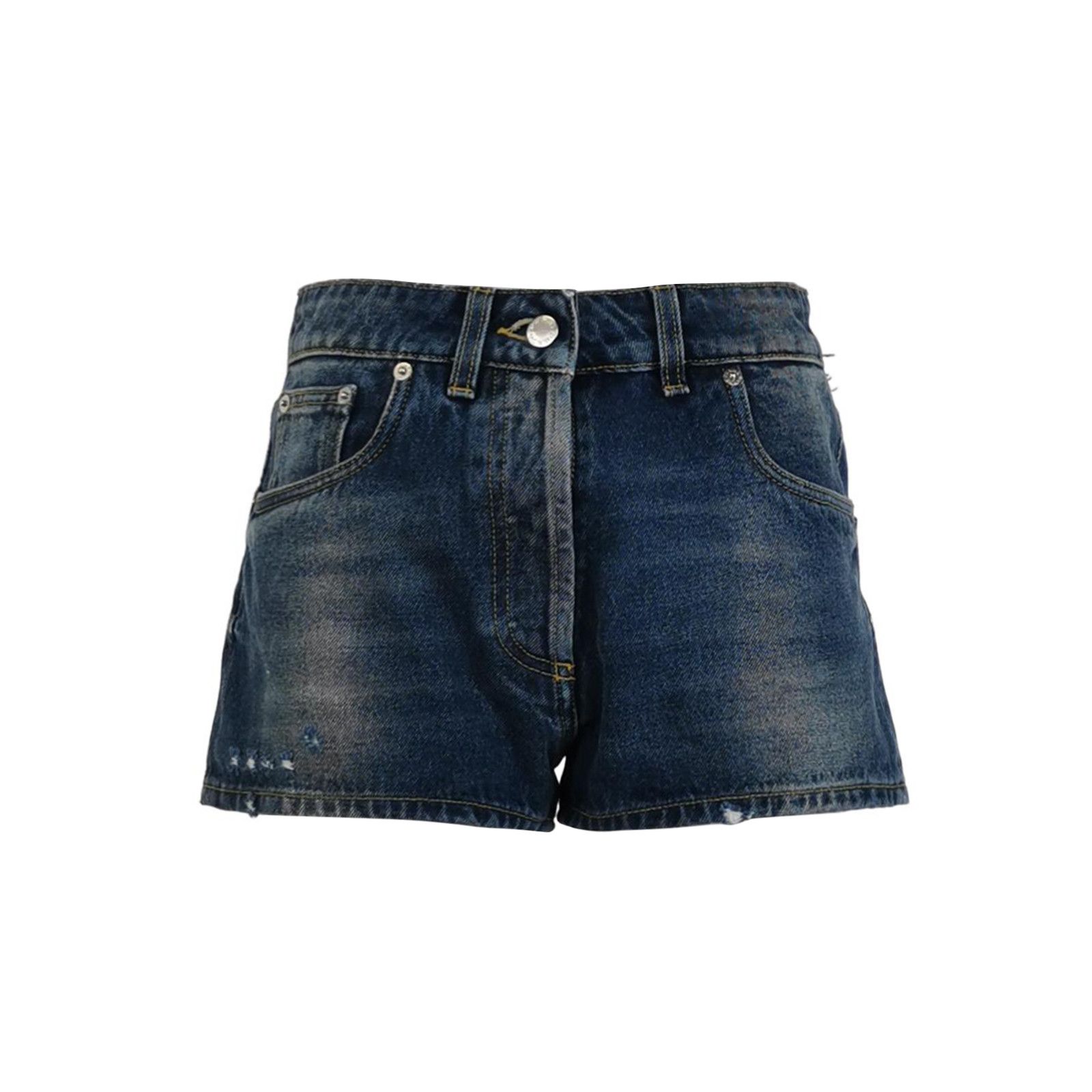 Prada Prada Triangle Logo Denim Shorts Size 27 Size 27" / US 4 / IT 40 - 1 Thumbnail