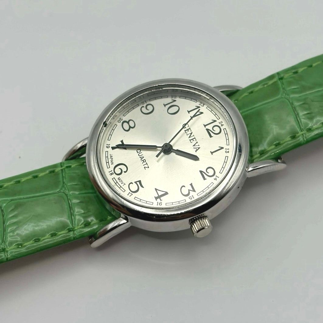 Geneva Y2K Green & Silver Geneva Watch Size ONE SIZE - 3 Thumbnail