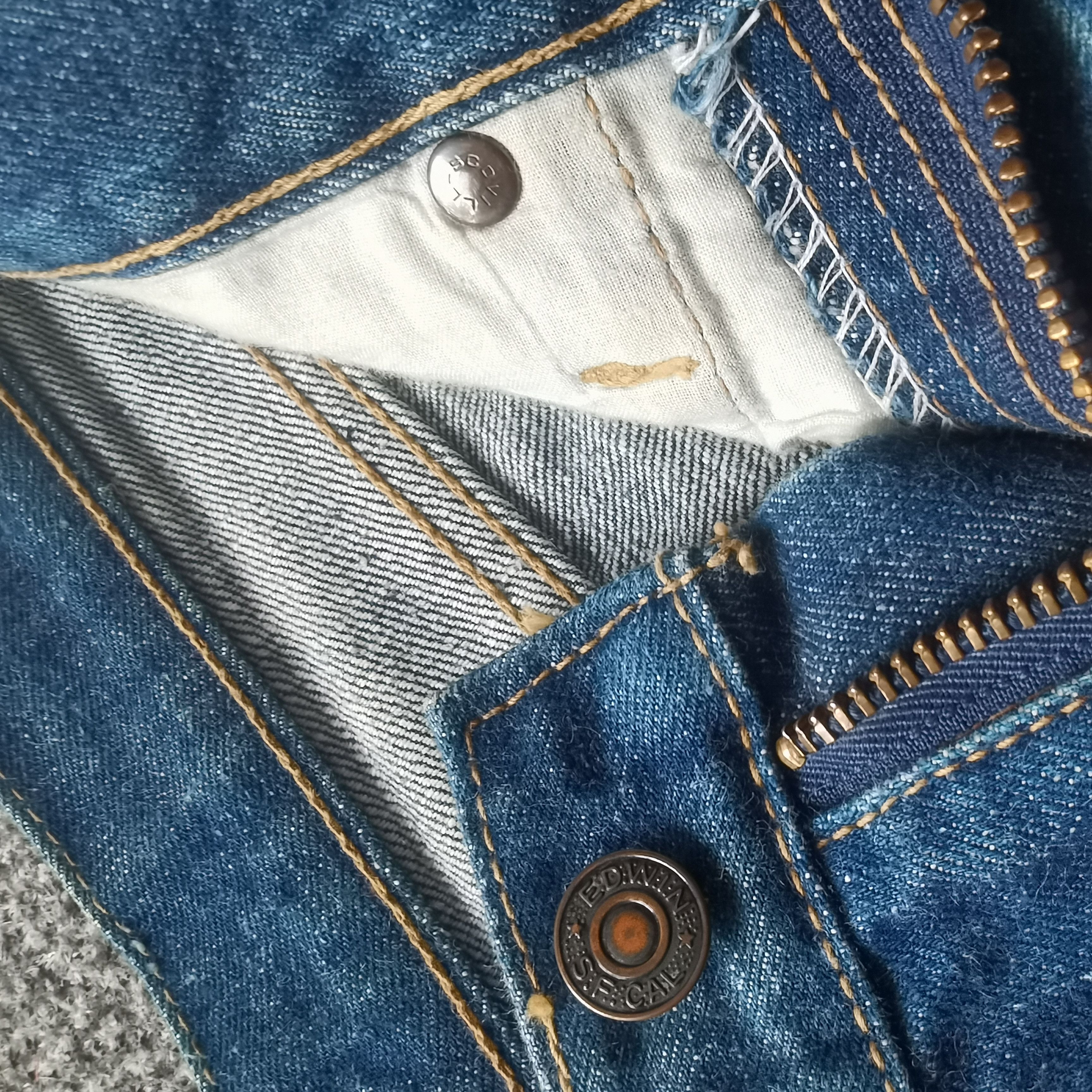 Edwin 🇺🇸 Vintage 80s Crazy Super Flared Sick Denim Pants Size US 28 / EU 44 - 6 Thumbnail