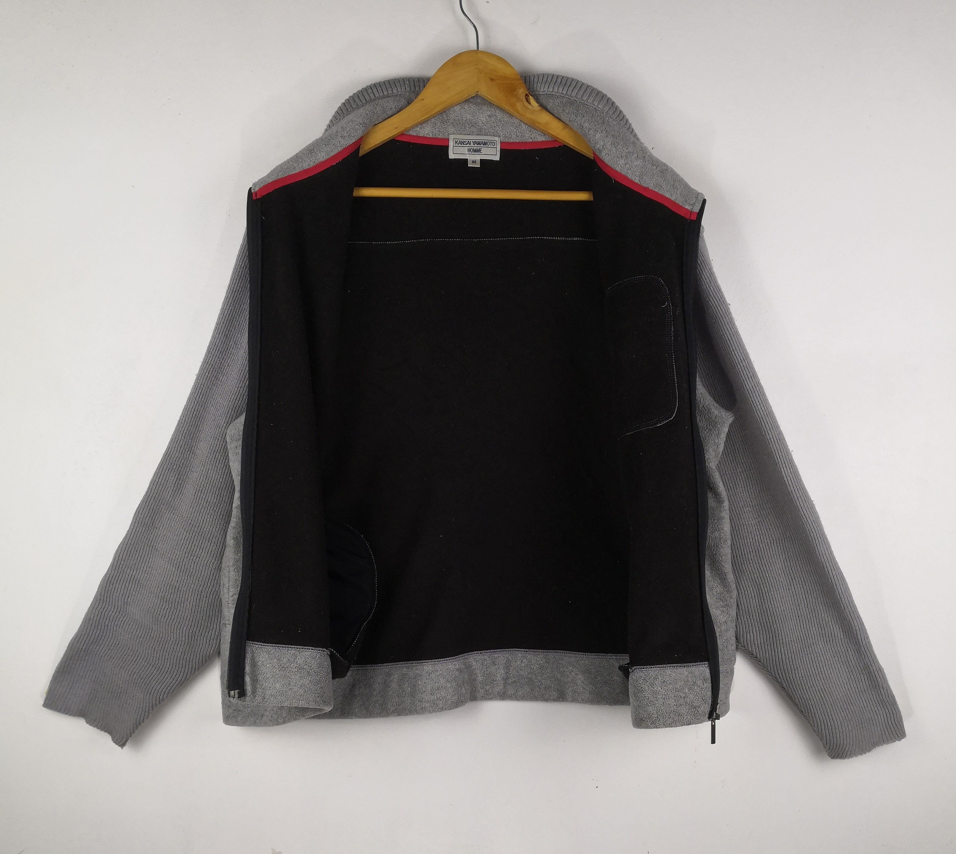 Kansai Yamamoto Vintage Kansai Yamamoto Homme Sweater Zipper Fleece Size US M / EU 48-50 / 2 - 2 Thumbnail