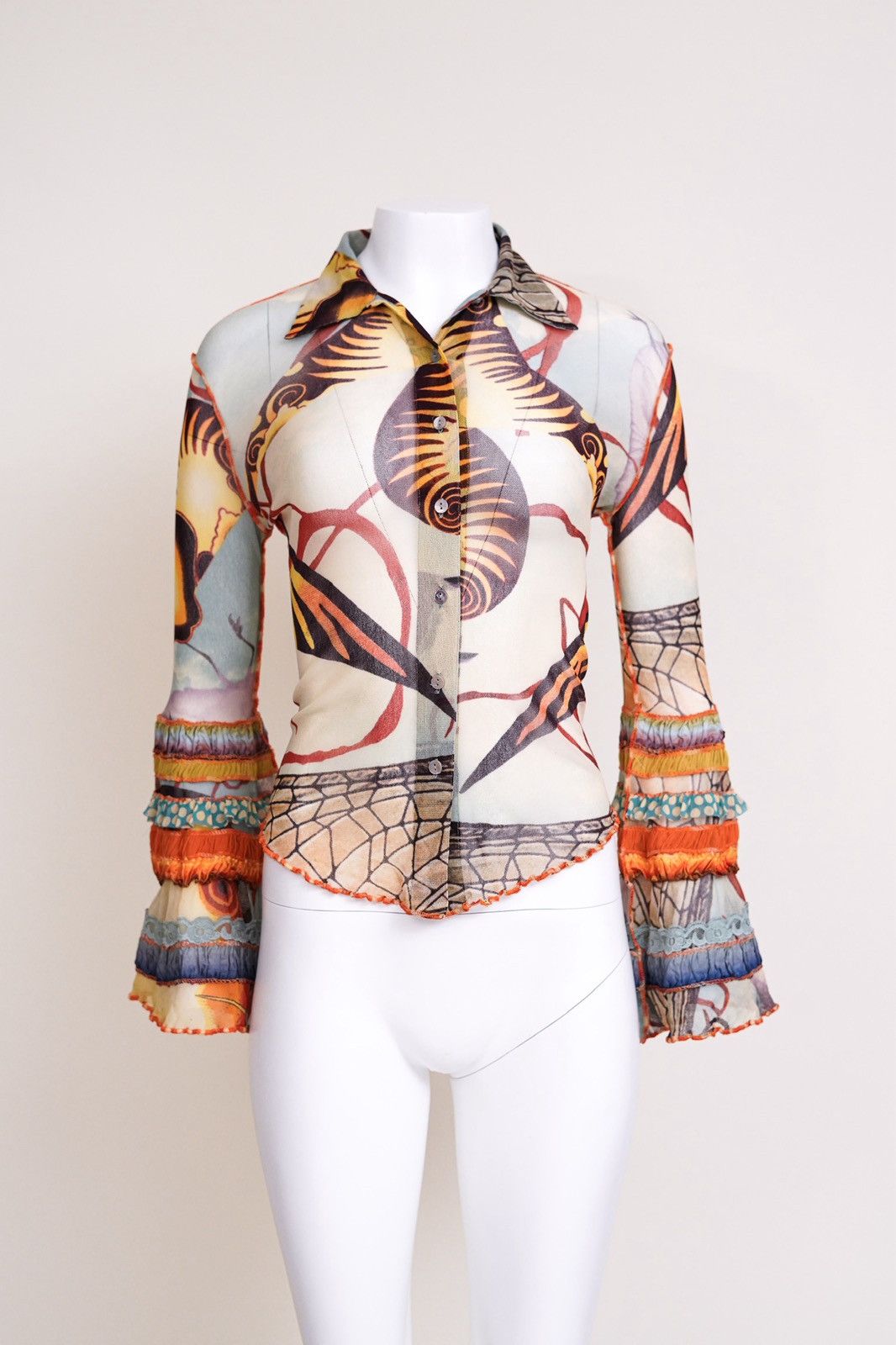 Jean Paul Gaultier Jean Paul Gaultier Maille Bell Sleeve Top Size M / US 6-8 / IT 42-44 - 2 Thumbnail