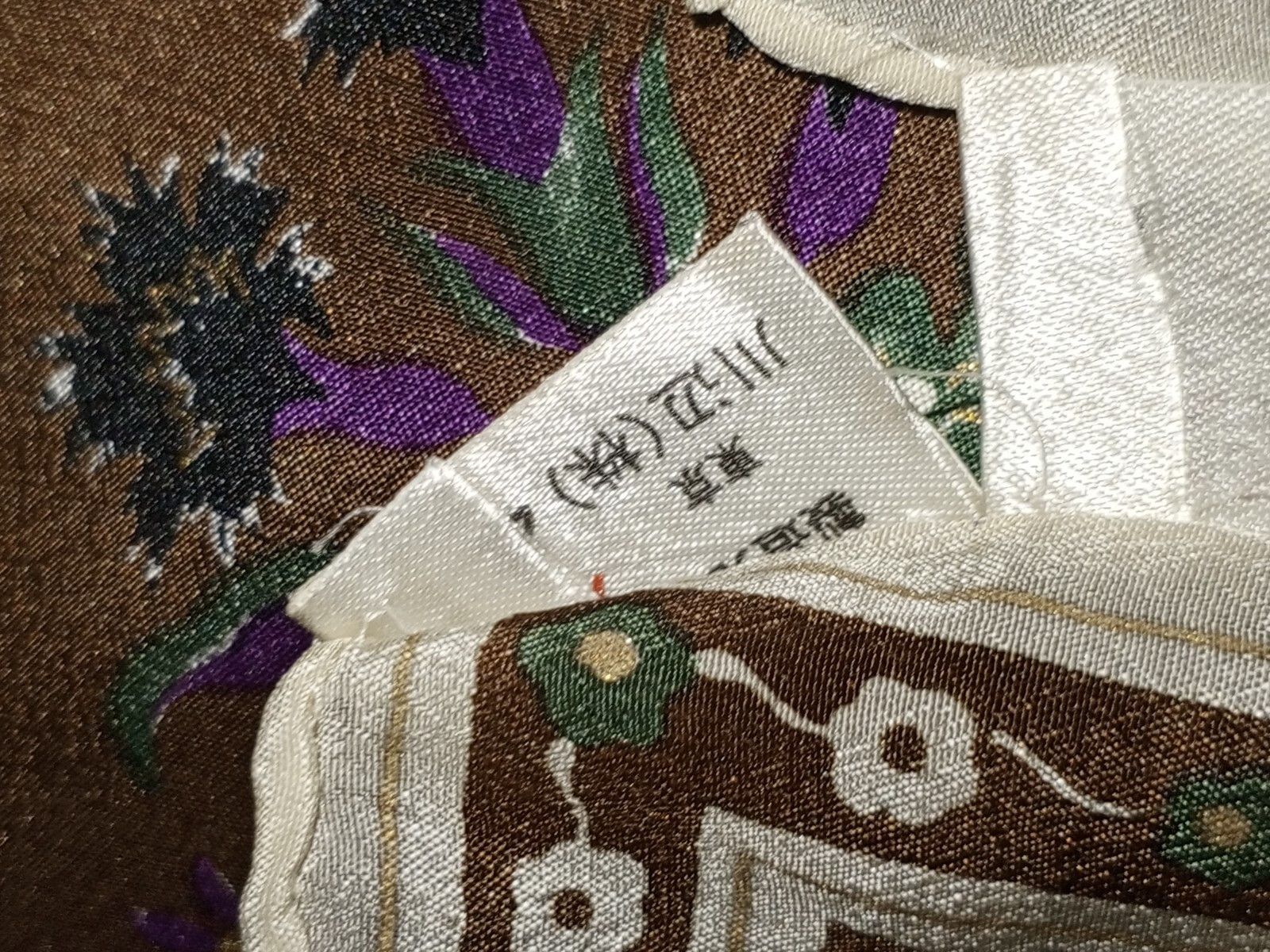 Kenzo KENZO PARIS Floral Flowers Brown Oversized Silk Scarf Size ONE SIZE - 9 Thumbnail
