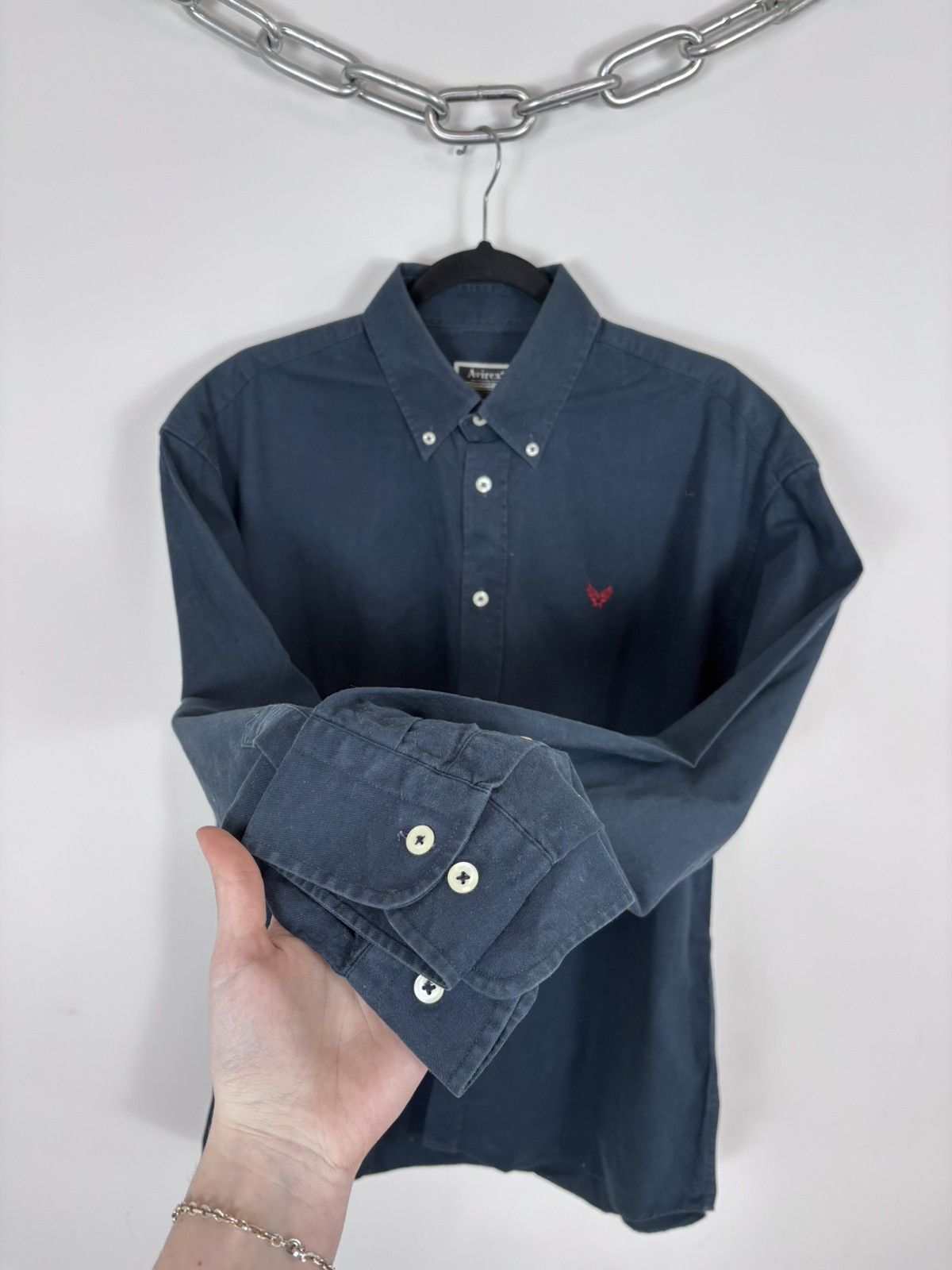 Avirex Vintage Avirex USA Men’s Navy Blue Long Sleeve Shirt Size US XL / EU 56 / 4 - 8 Thumbnail