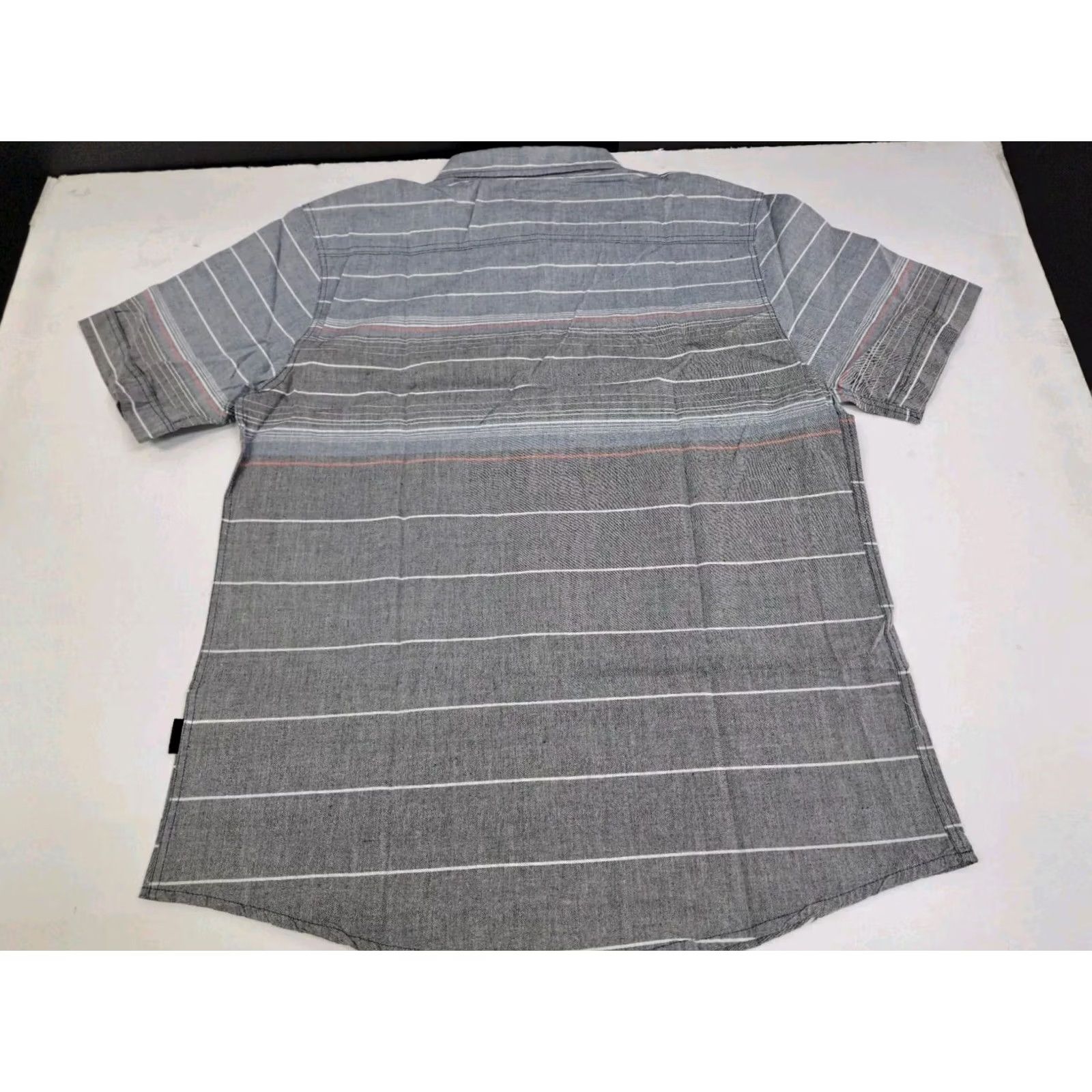 Vintage NWT Ocean Current Mens Short Sleeve Button Up Striped Shirt Size Medium Grey/Blue Size US M / EU 48-50 / 2 - 3 Thumbnail