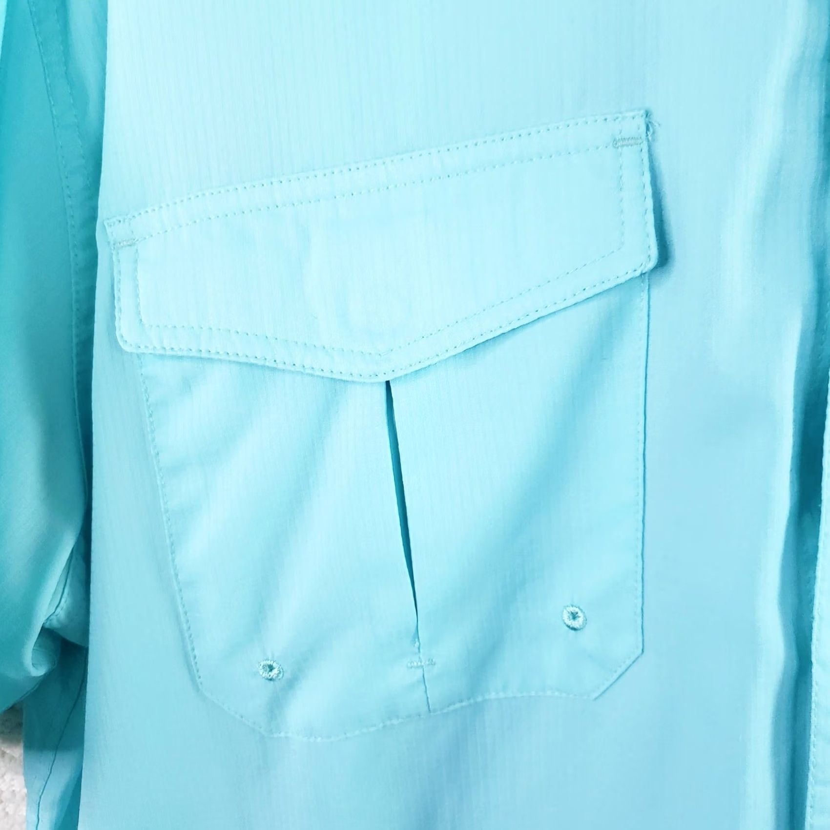 Vintage AFTCO Aftech Men XL Blue Short Sleeve 2 Pocket Button Front Fishing Shirt Size US XL / EU 56 / 4 - 5 Thumbnail