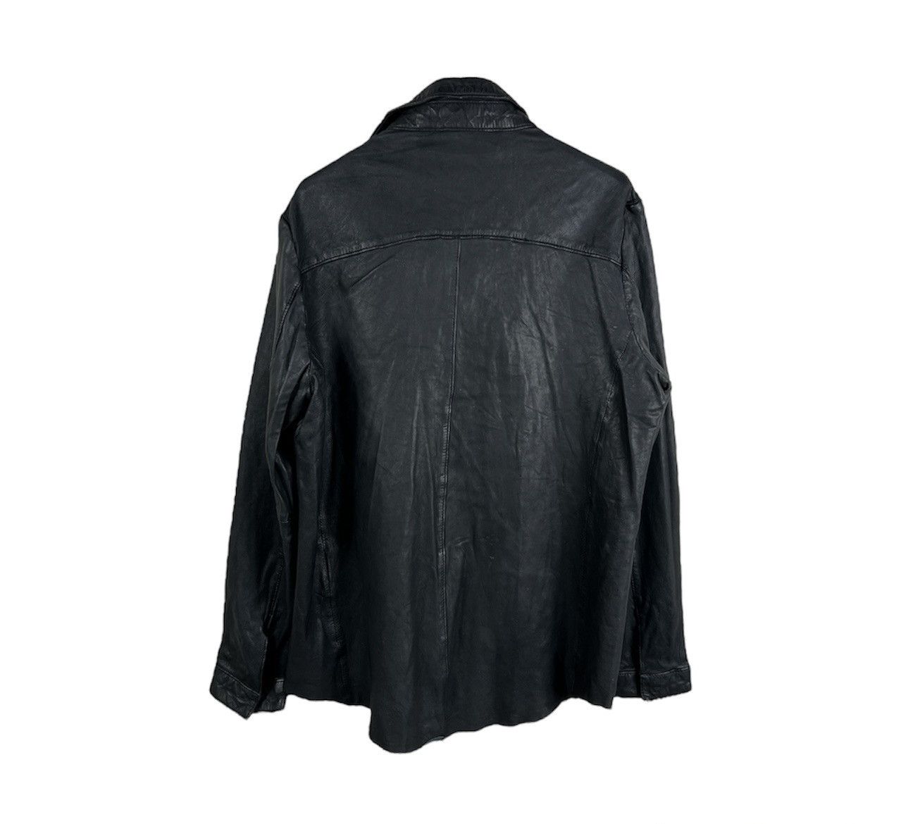Guidi Elias Rumelis ER TARA black lamb leather button up shirt Size US S / EU 44-46 / 1 - 5 Thumbnail