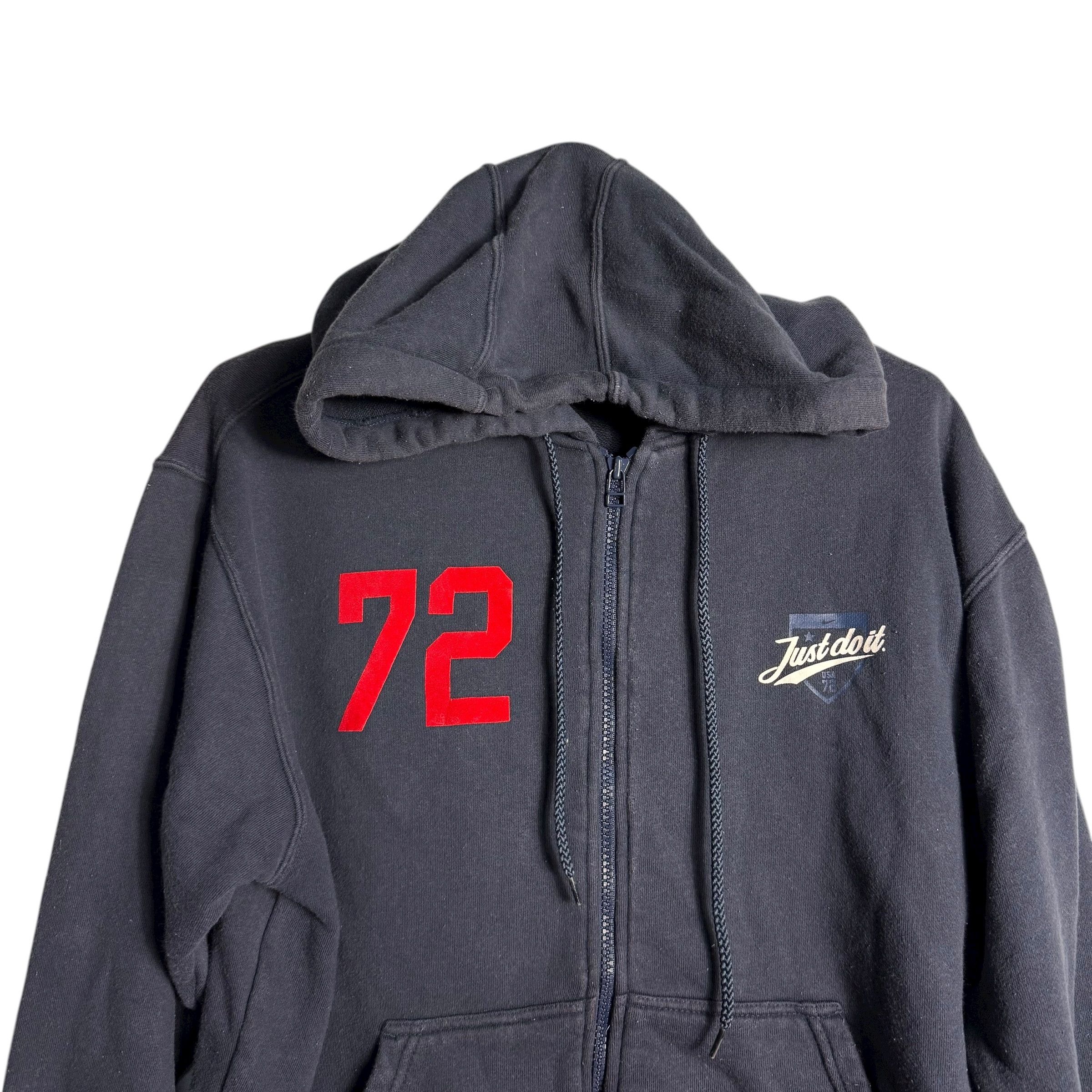 Nike 🔥RARE🔥Vintage Nike Just Do It #72 Full Zip Hoodie Size US L / EU 52-54 / 3 - 2 Thumbnail