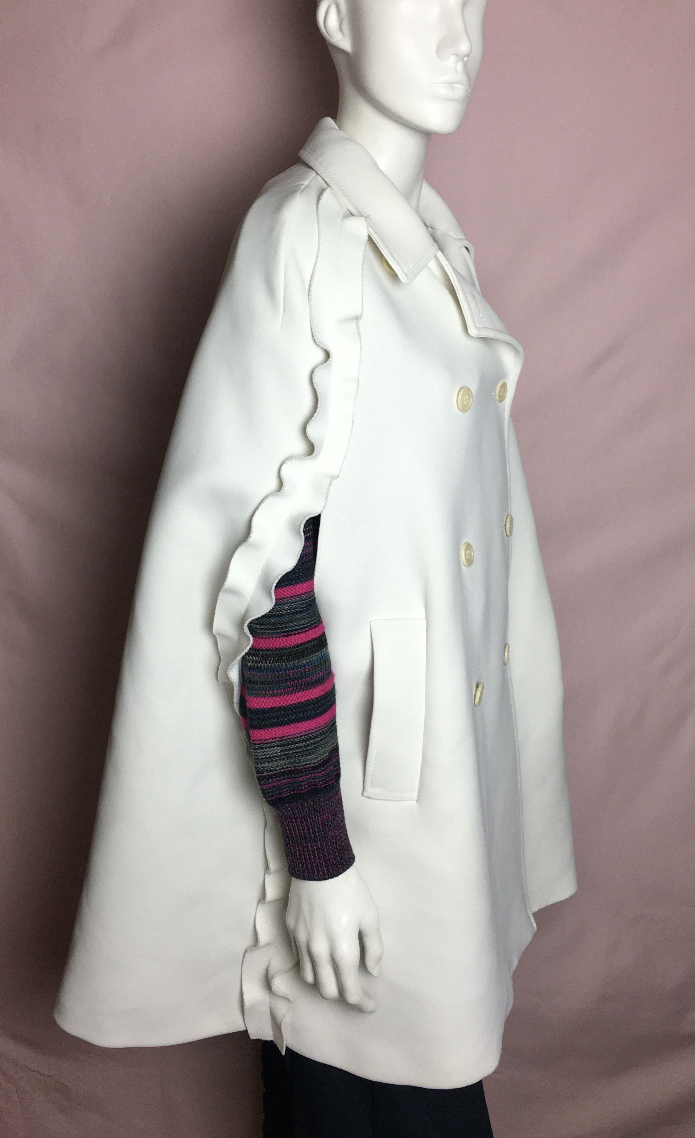 RED Valentino RED Valentino Double Breasted Cape Design Coat IT 42 Size M / US 6-8 / IT 42-44 - 6 Thumbnail