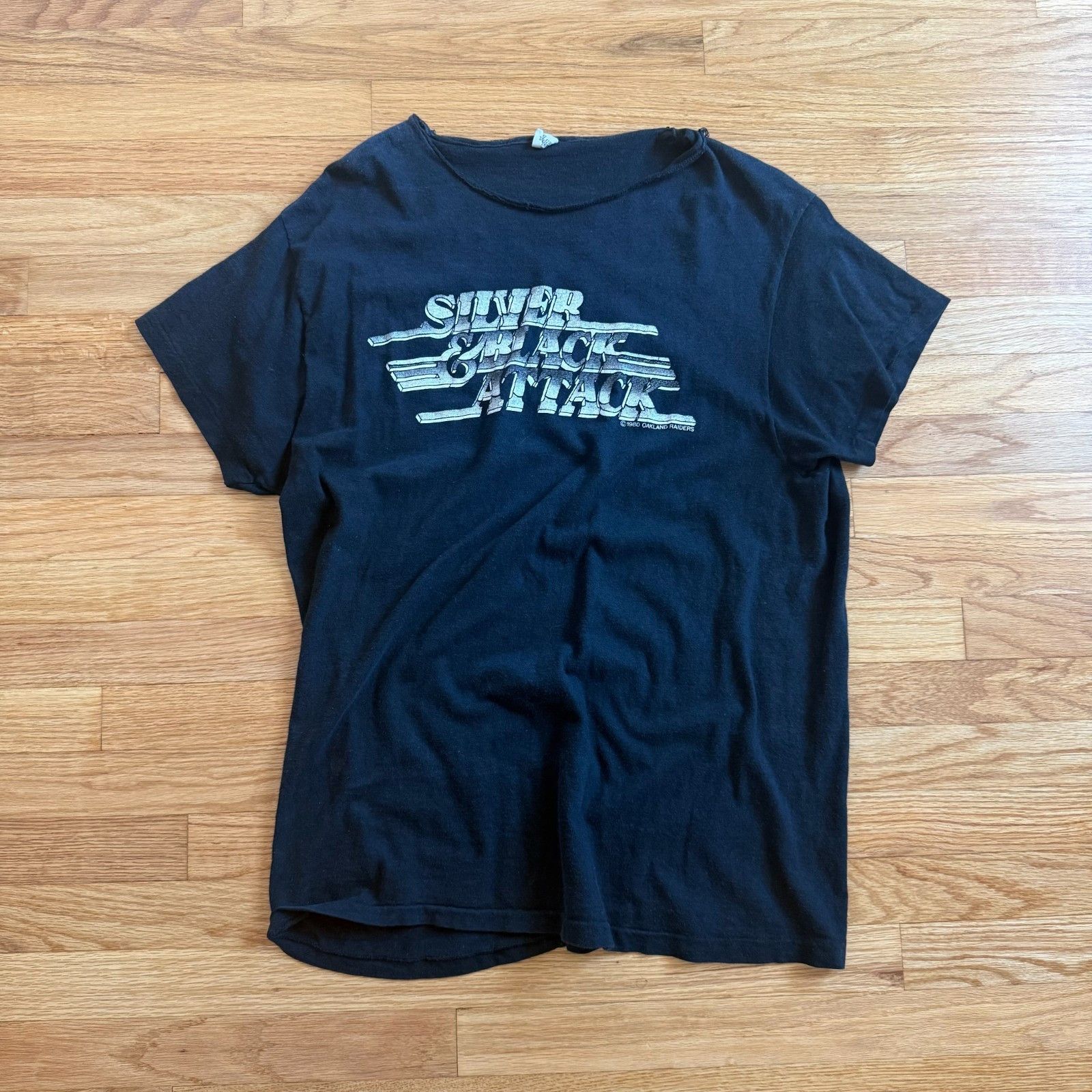 Vintage Vintage 1980's Silver and Black Attack Los Angeles Raiders Size US M / EU 48-50 / 2 - 1 Thumbnail