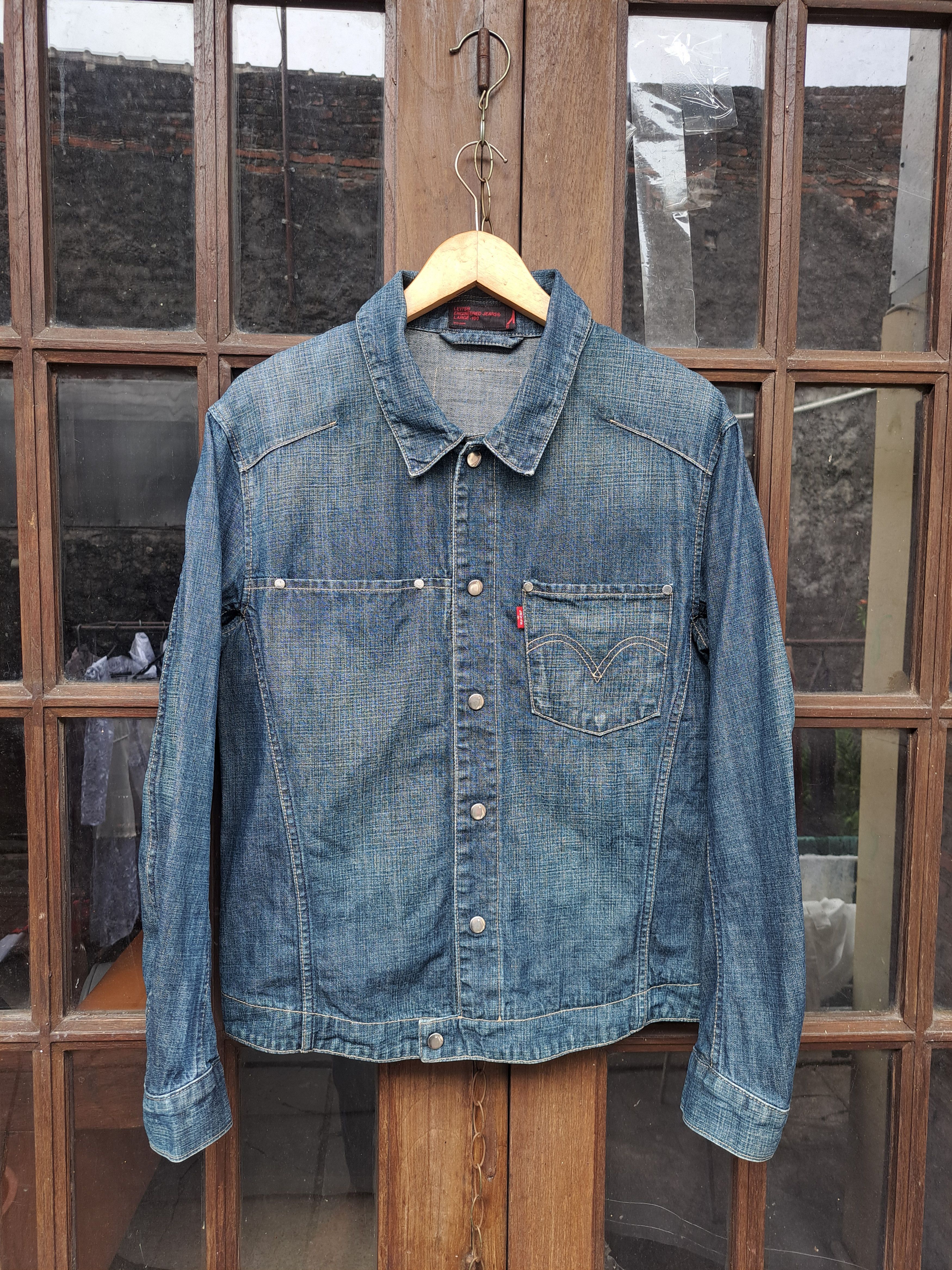 Levi's Vintage Y2K Levis Engineered Denim Jacket Mens Large Size US L / EU 52-54 / 3 - 1 Thumbnail