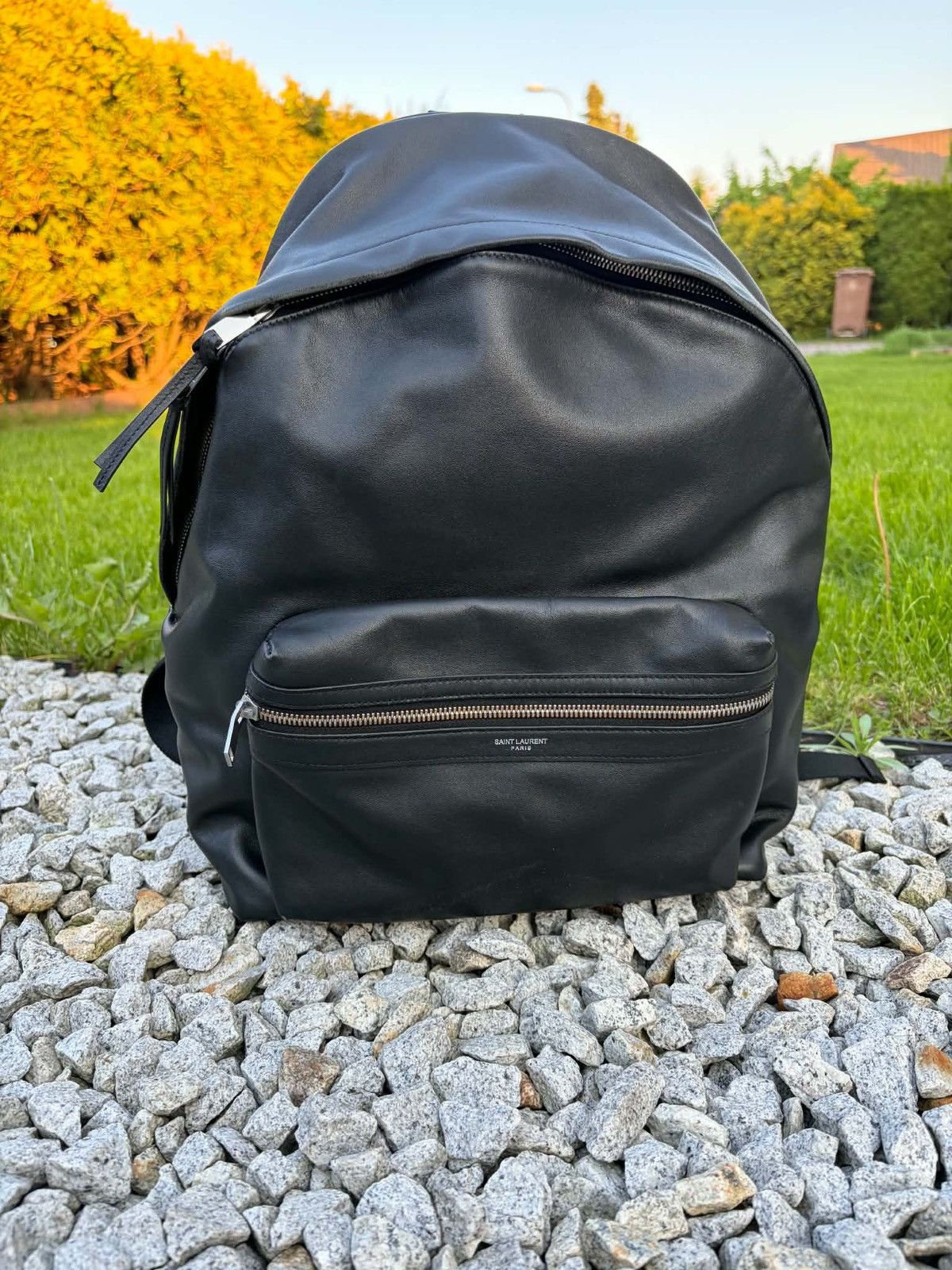 Saint Laurent Paris Saint Laurent Paris Leather Backpack Size ONE SIZE - 1 Thumbnail