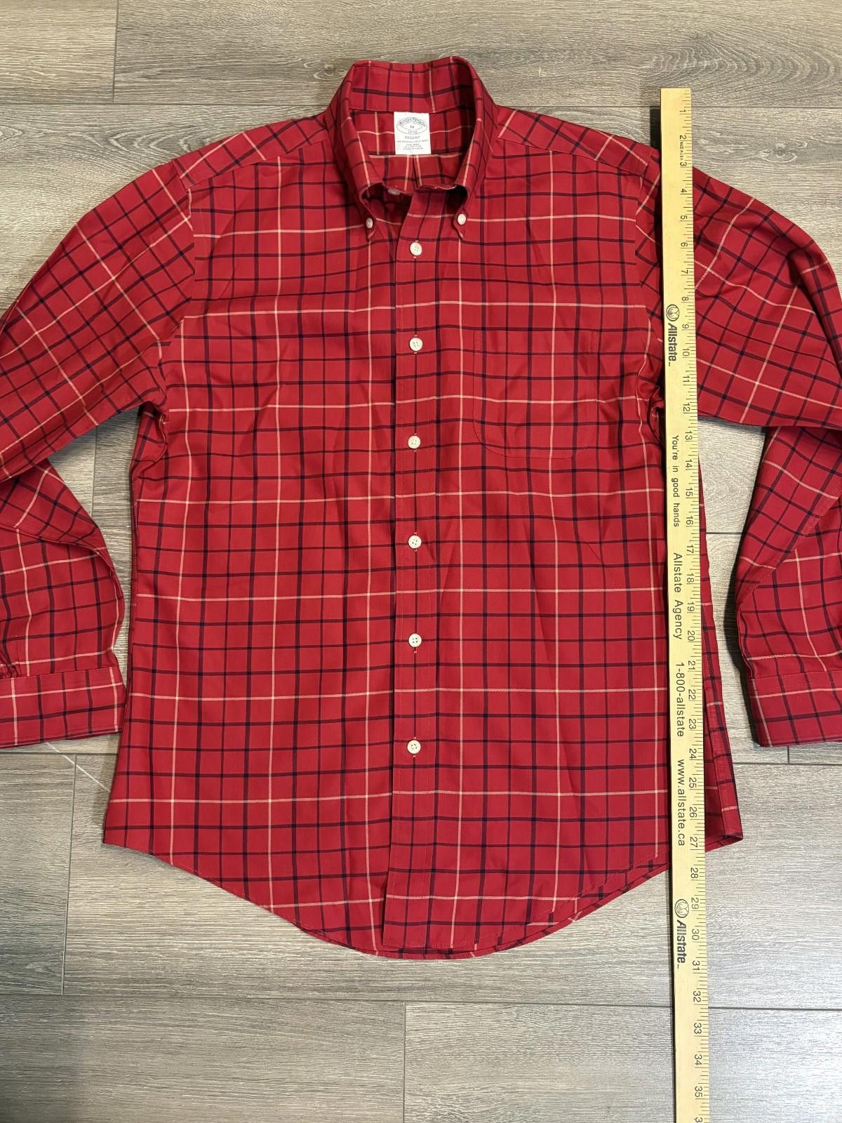 Brooks Brothers Brooks Brothers Mens M Red Plaid Regent Button Up Casual Size US M / EU 48-50 / 2 - 3 Thumbnail
