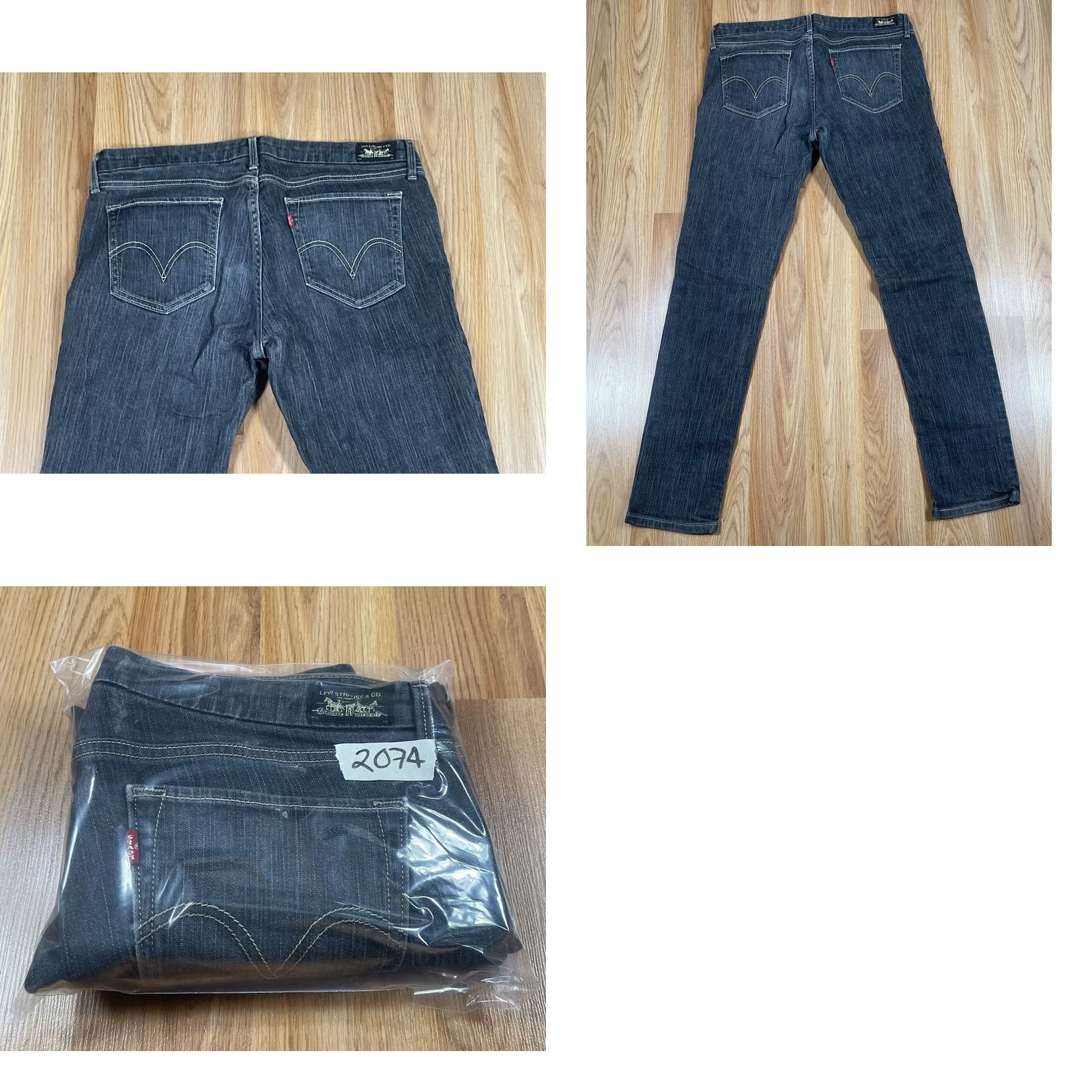 Levi's Levi's Jeans Womens 13M 421 Skinny Stretch Black Denim MidRise The Original Jean Size 34" / US 12 / IT 48 - 10 Thumbnail