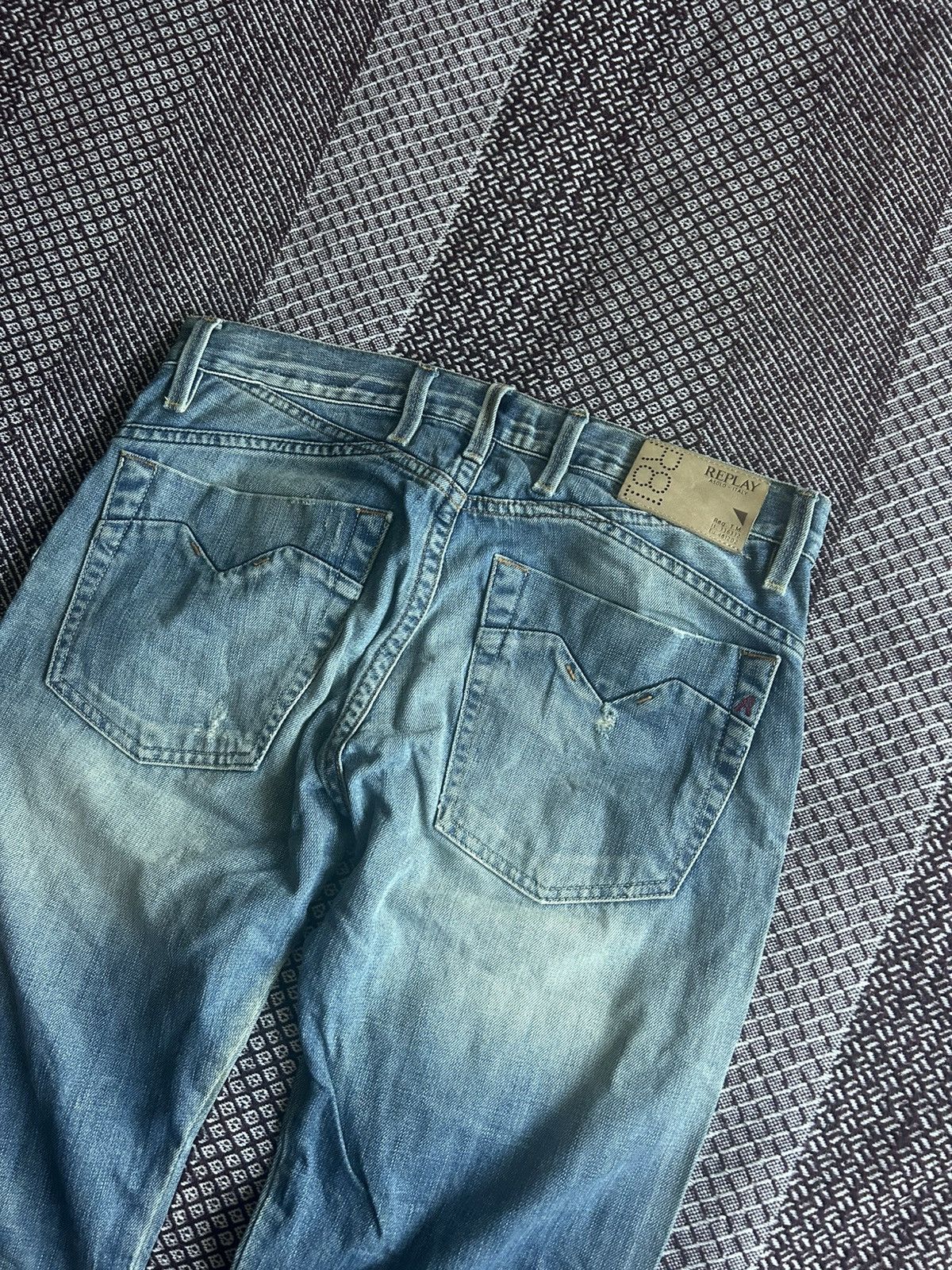 Replay Vintage Replay Denim Washed Distressed Jeans Japanese Vibe Size US 31 - 15 Thumbnail