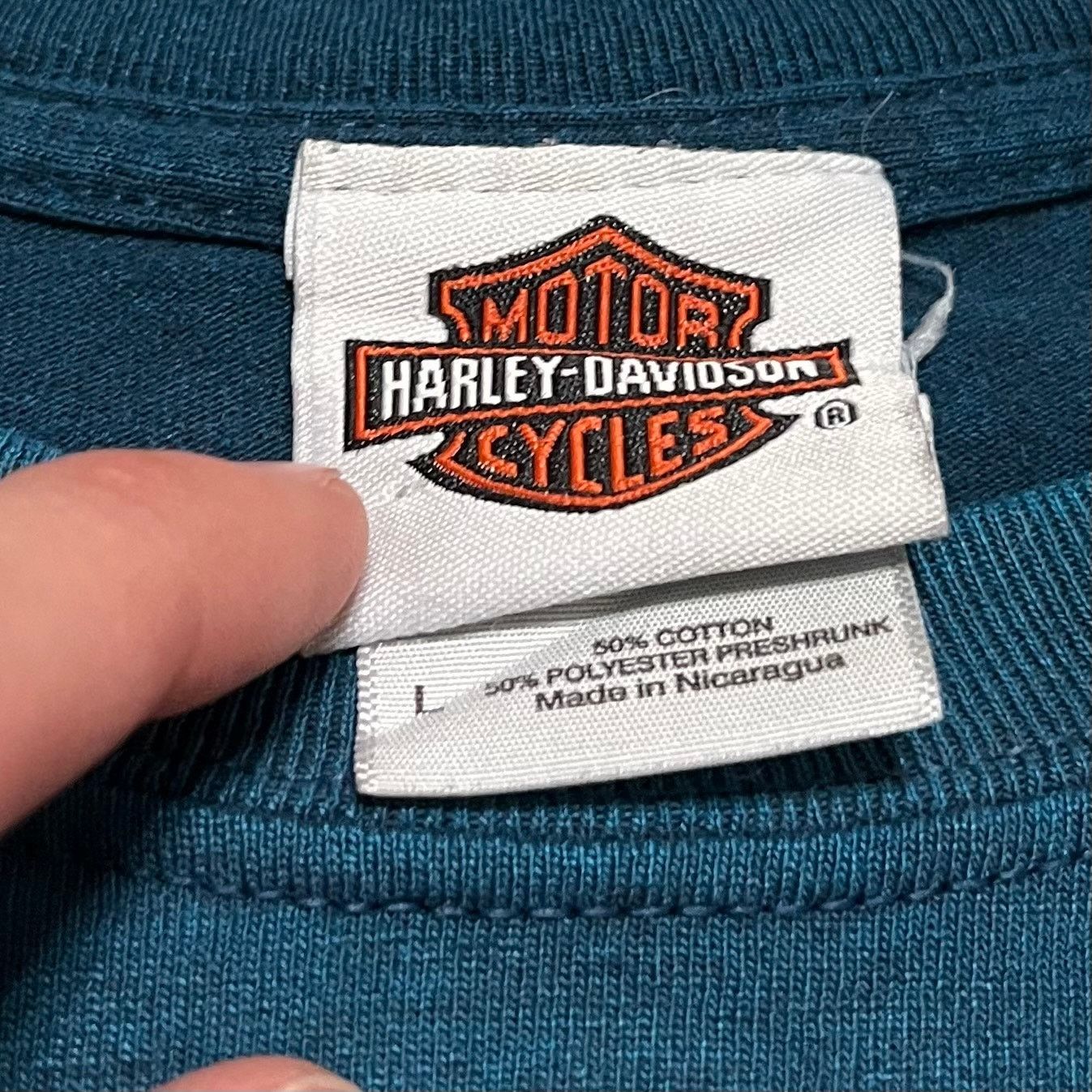 Harley Davidson Harley Davidson Southern Thunder Faded Turquoise Shirt Large Size US L / EU 52-54 / 3 - 4 Thumbnail