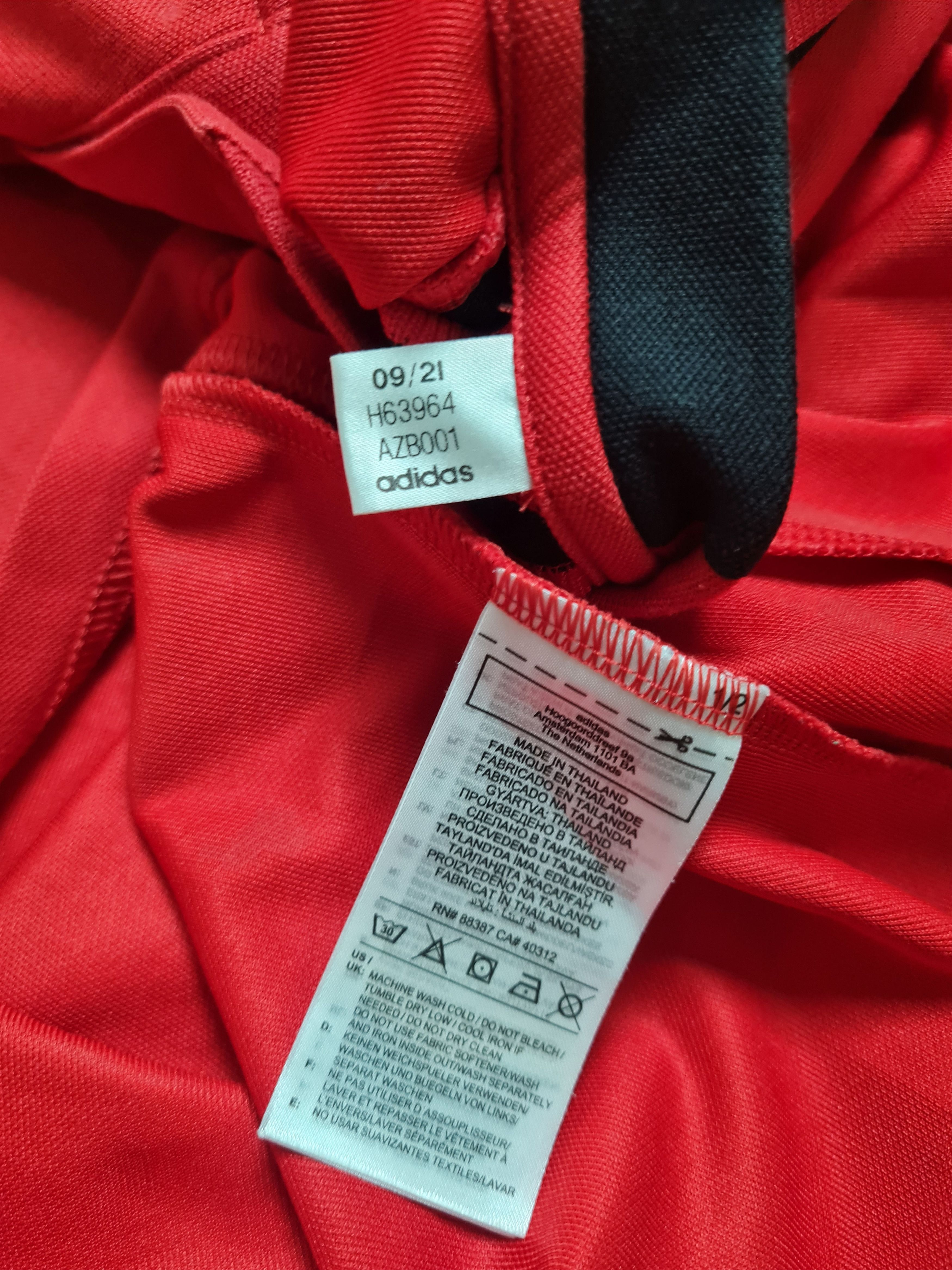 Adidas Polo Adidas Men's Red Manchester United 3-Stripes H63964 Size US M / EU 48-50 / 2 - 8 Thumbnail