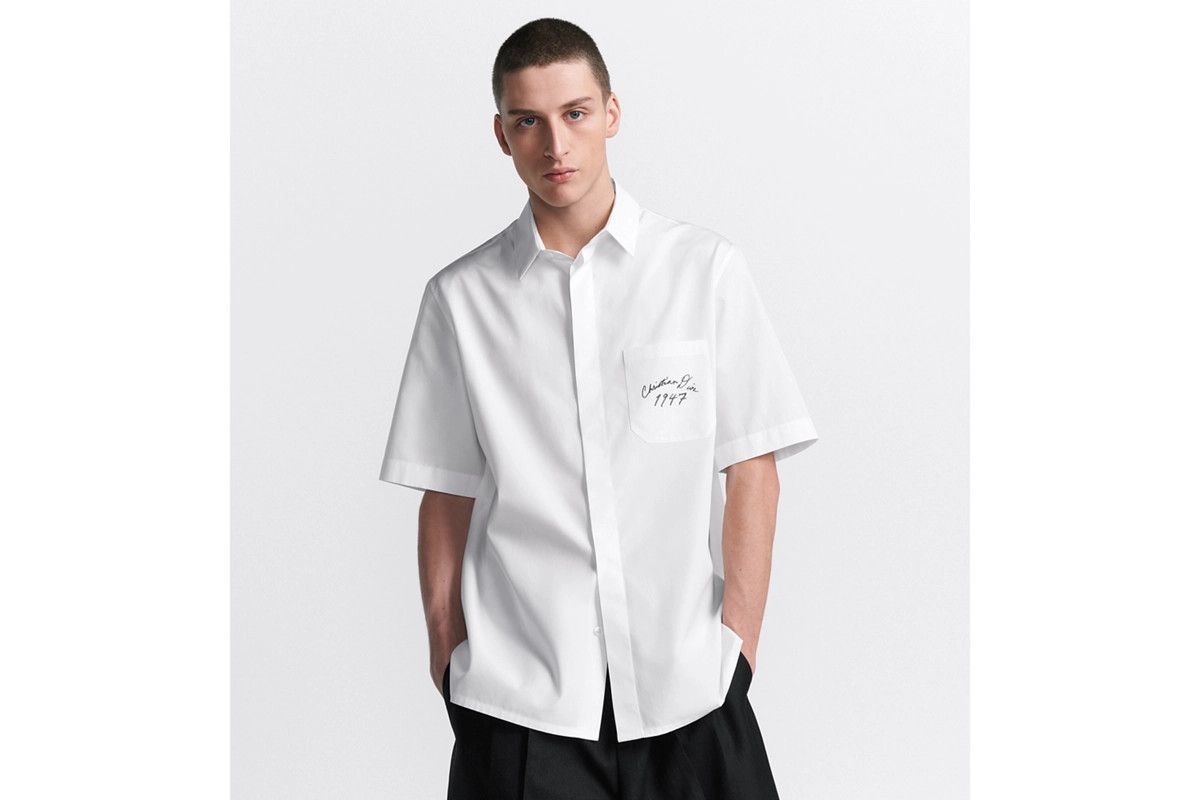 Dior o1bcso1str0226 1947 Short-Sleeved Shirt in White Size US L / EU 52-54 / 3 - 4 Thumbnail
