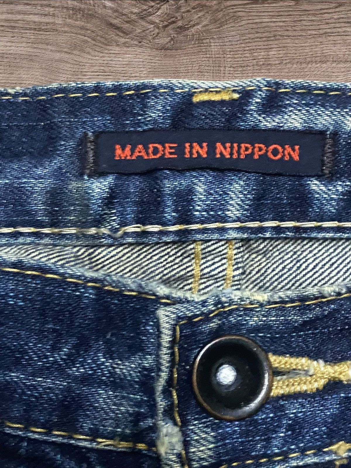 If Six Was Nine Vintage Japan Brand Made in Nippon Thunder Distressed Slim Size US 30 / EU 46 - 12 Thumbnail