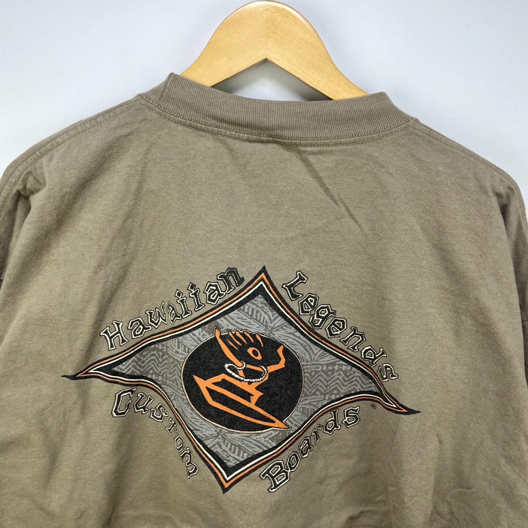Vintage VINTAGE 90s Hawaii Surf Custom Boards T-Shirt 2XL Murina - Beige Cotton Short Sleeve Crew Neck Men’s T-Shirt Size US XXL / EU 58 / 5 - 2 Thumbnail