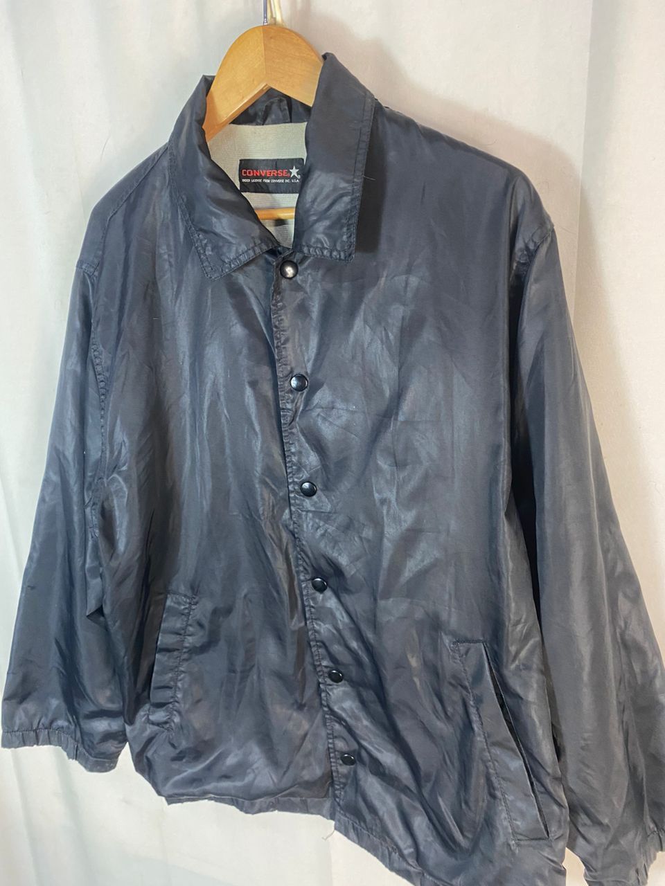 Converse × Vintage Vintage converse nylon snap button jacket Size US L / EU 52-54 / 3 - 3 Thumbnail