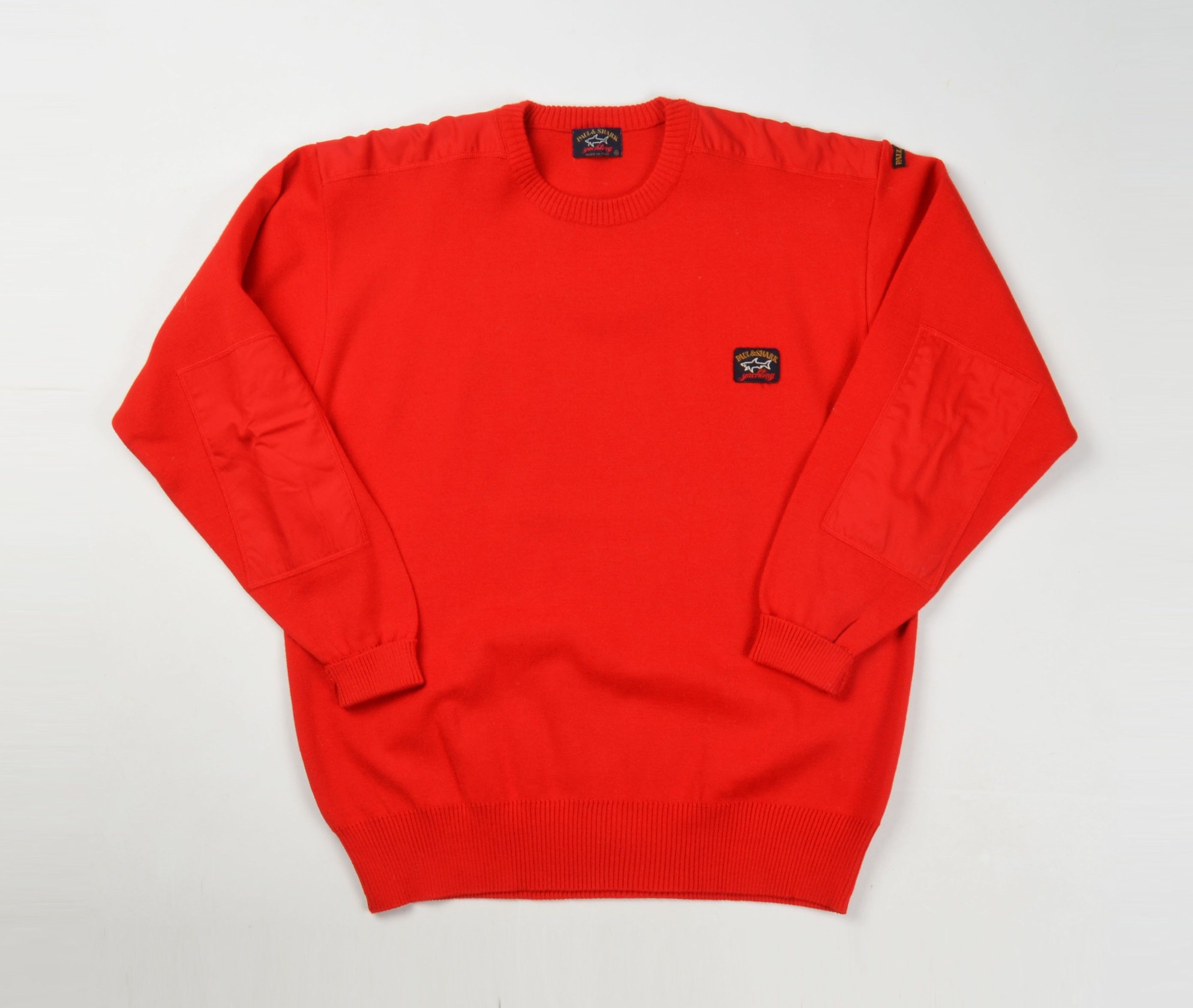 Paul & Shark Vintage Paul Shark 90's Red Heavy Wool Sweater Size US XL / EU 56 / 4 - 1 Thumbnail