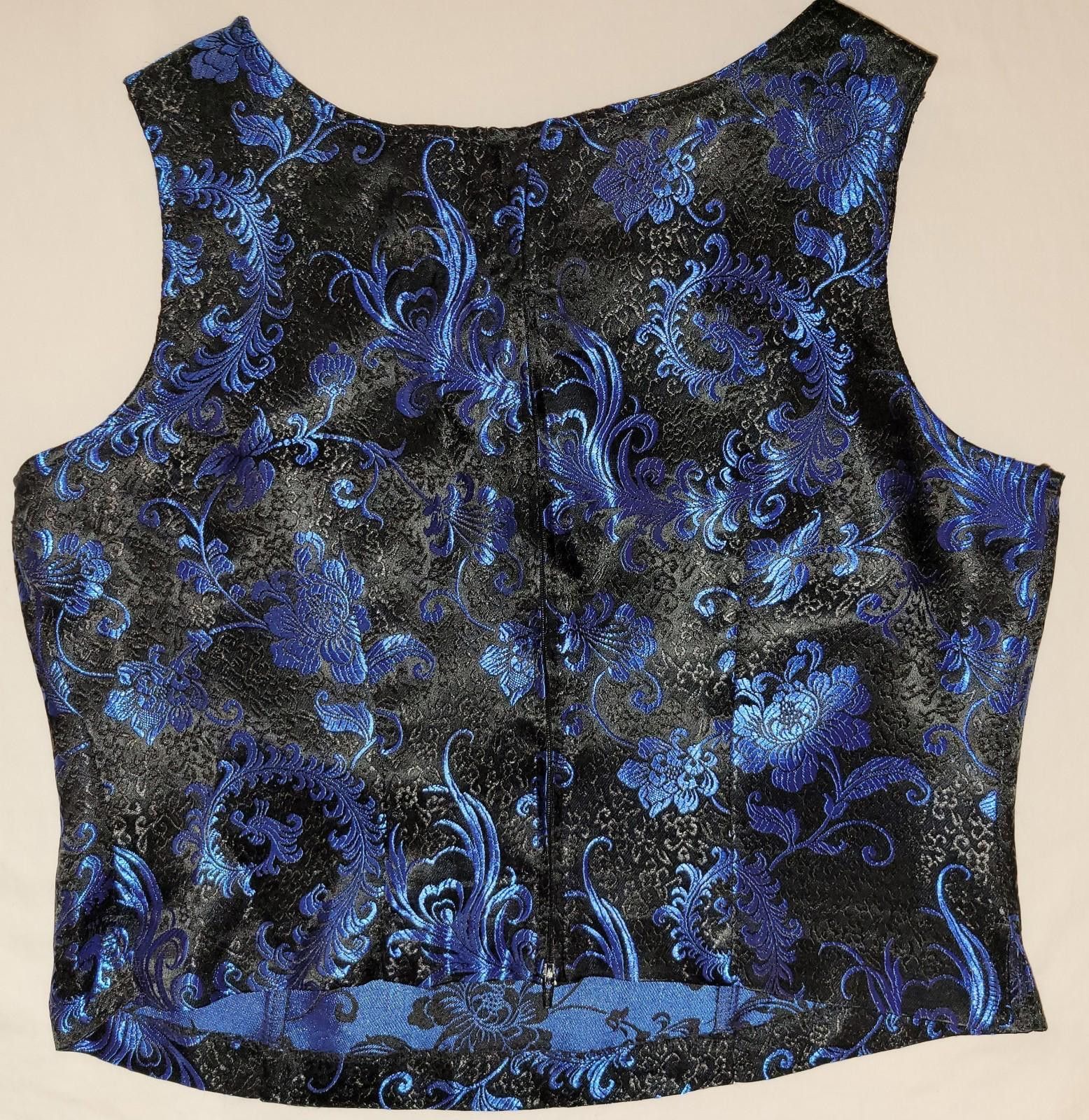 The Unbranded Brand blue and black women's size 14 sleeveless blouse Size XL / US 12-14 / IT 48-50 - 3 Thumbnail
