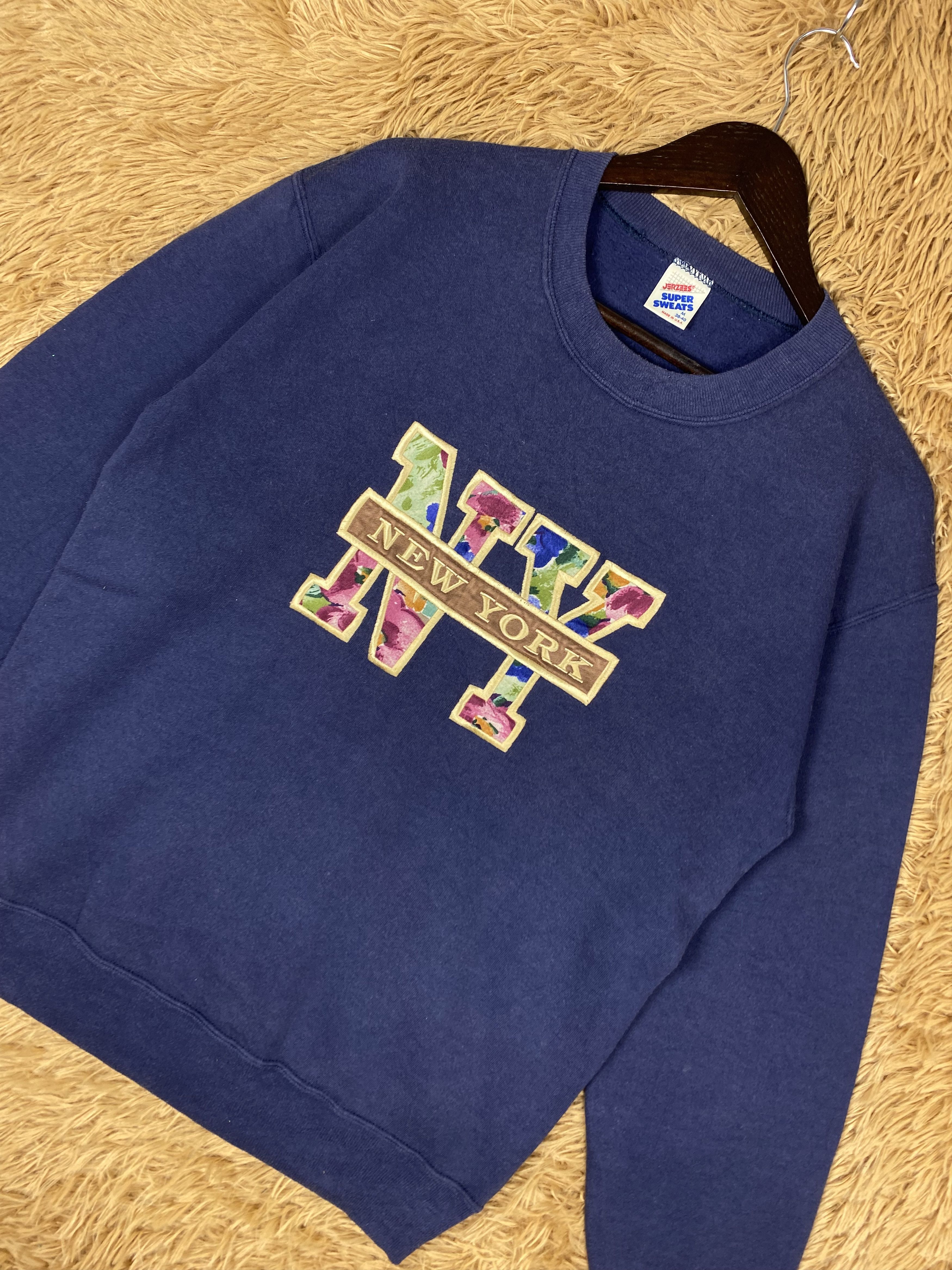 Jerzees Vintage Jerzees New York Sweatshirts DJ1061 Size US M / EU 48-50 / 2 - 2 Thumbnail