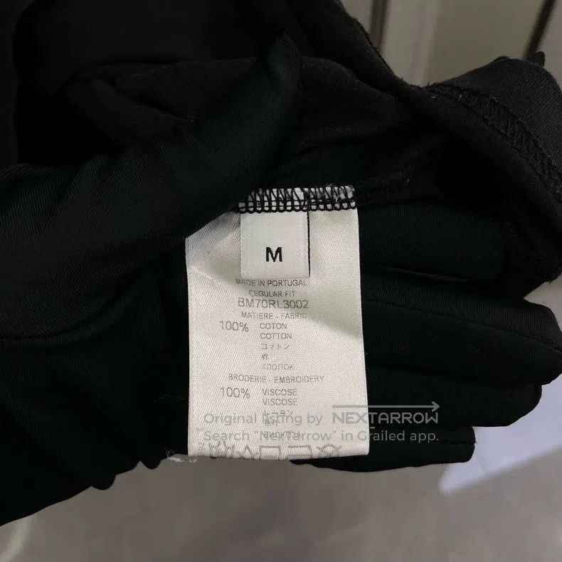 Givenchy Givenchy Black Motto Embroidered Short Sleeve, Size M Size US M / EU 48-50 / 2 - 5 Thumbnail
