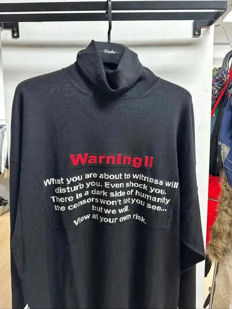 Vetements Vetements 19FW Warning Hign Neck Knitwear-2507 Size US M / EU 48-50 / 2 - 8 Thumbnail