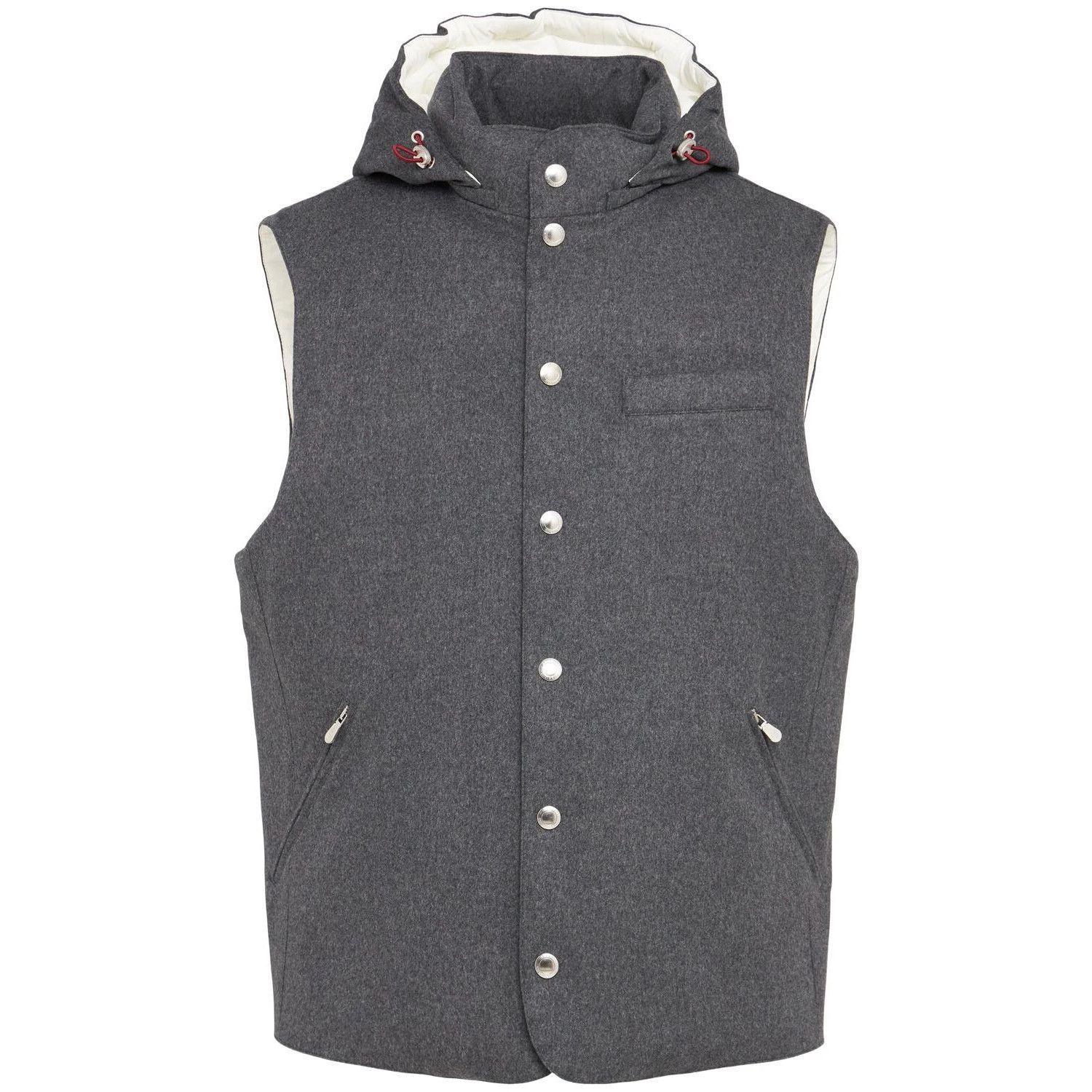 BRUNELLO CUCINELLI Gray Wool Vest New & Authentic (Men's siz
