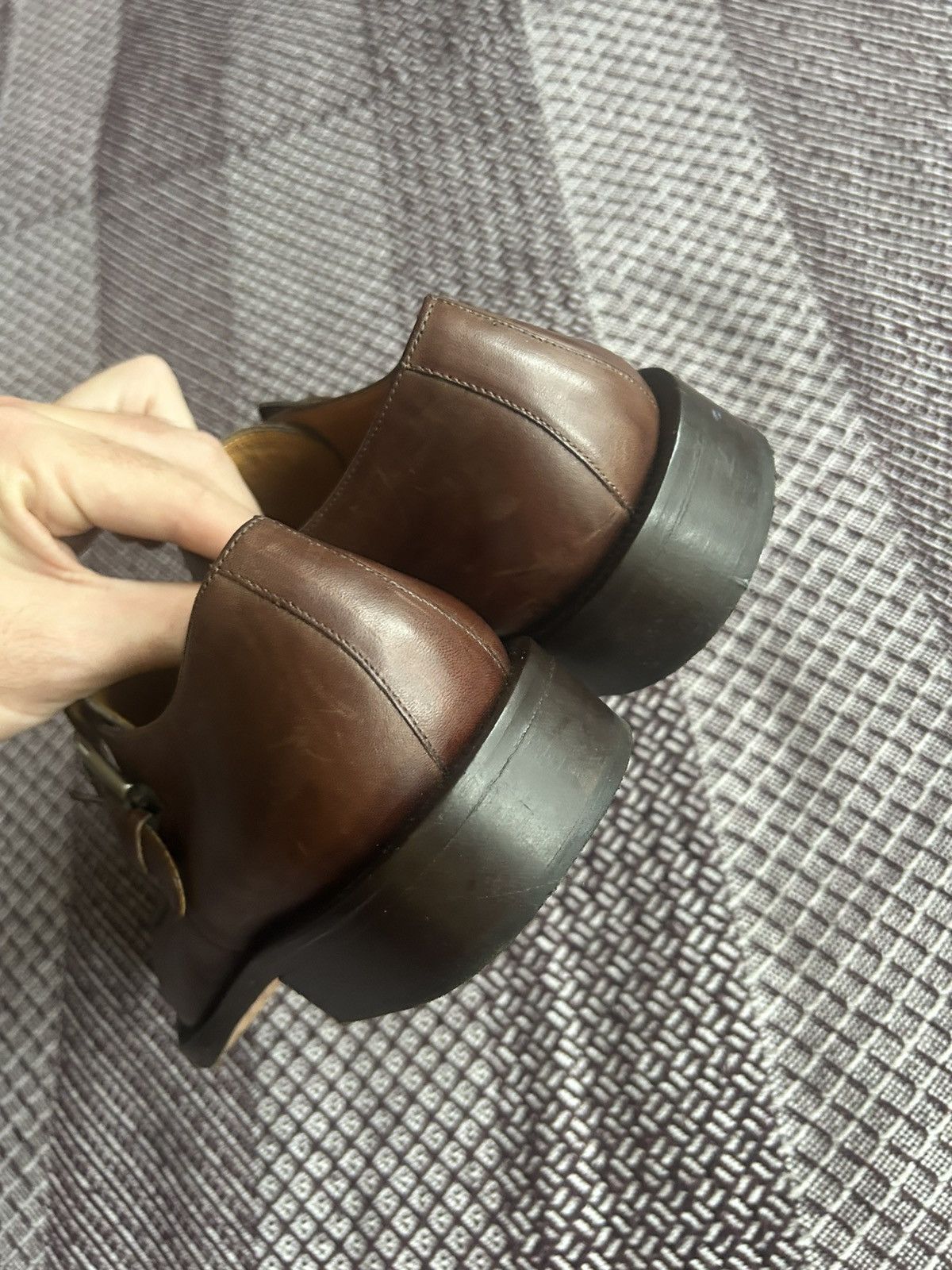 Vintage Vintage Brown 70s Mens Maestro Shoes Solid Style Size 42 Size US 9 / EU 42 - 8 Thumbnail