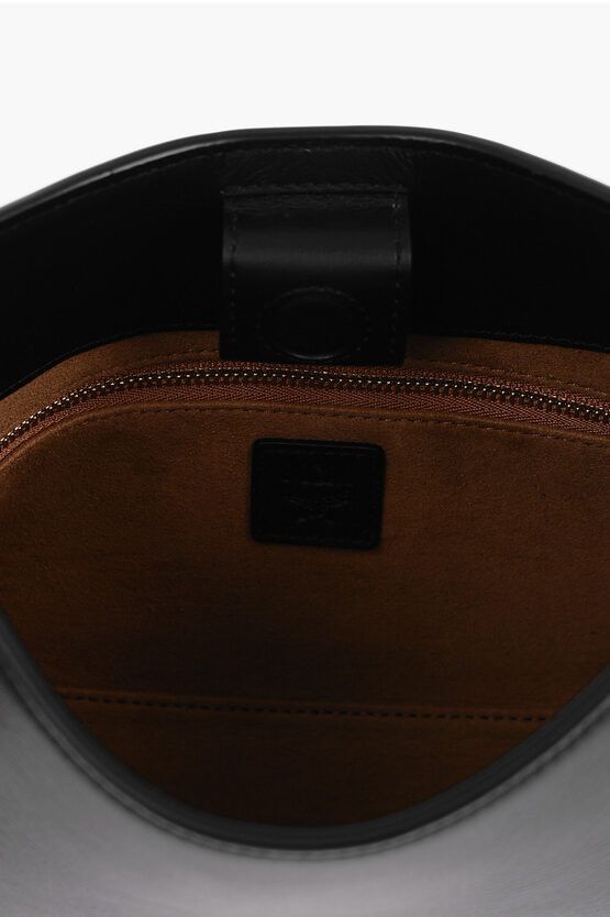 MCM og1mm0724 Size: OS / Leather Removable Hobo Bag in Black Size ONE SIZE - 4 Thumbnail