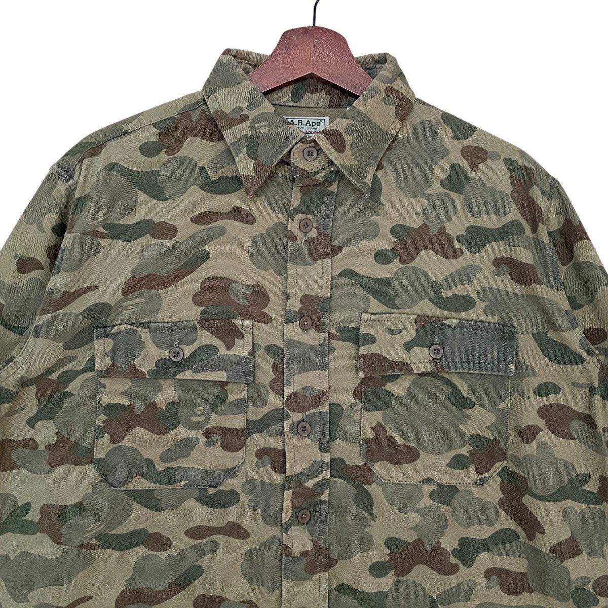 Bape × Vintage Vintage Japanese Brand Bathing Ape Camouflage Shirt 1990s Size US M / EU 48-50 / 2 - 7 Thumbnail