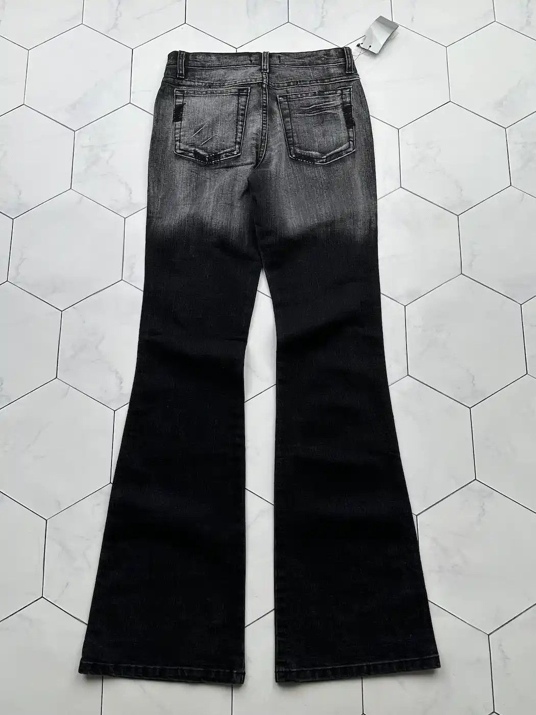 Japanese Brand Vintage Faded Flare Jeans (B522)E2 Size 29" - 4 Thumbnail