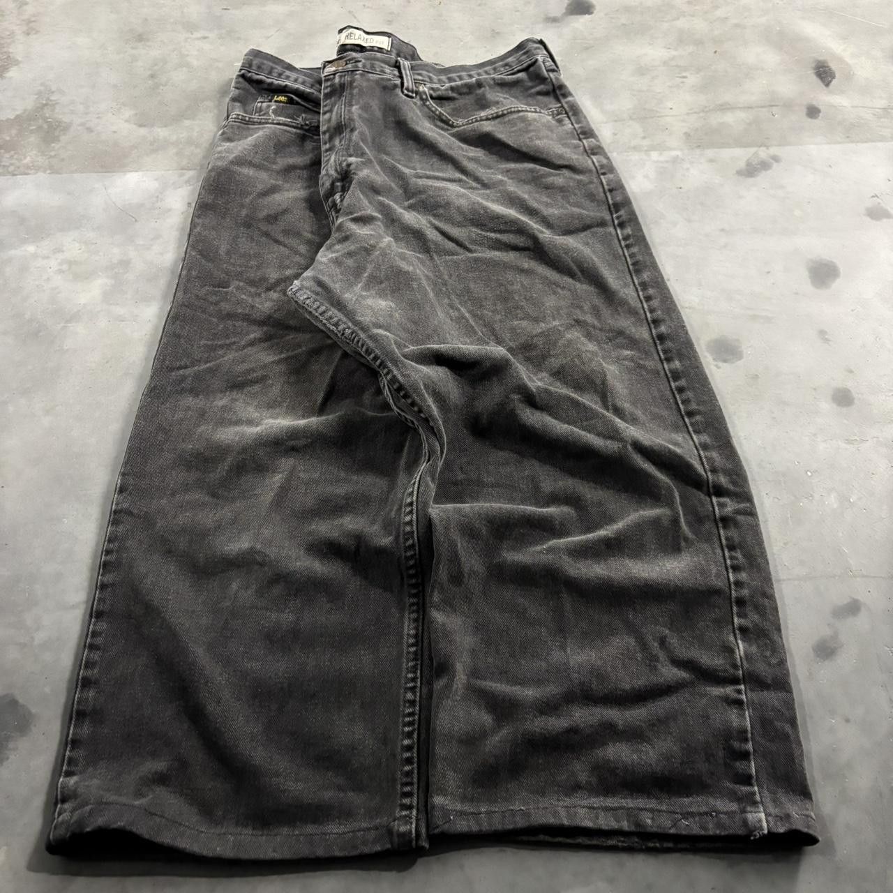 Vintage Crazy Vintage Y2K/2000s Baggy Faded Black Denim Jeans! 40x24 Size US 40 / EU 56 - 3 Thumbnail
