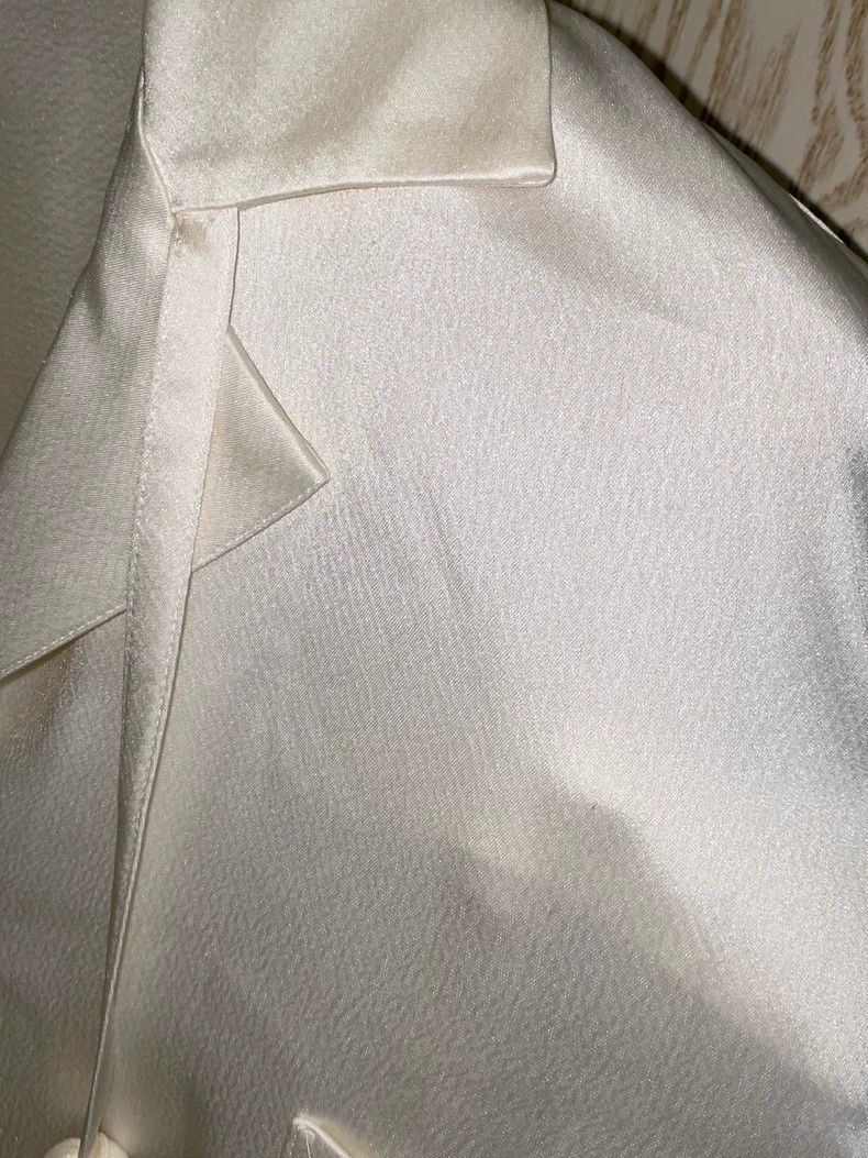 Loewe LOEWE Women's logo Logo acetate silk satin button shirt Size 4XL / US 24-26 - 3 Thumbnail