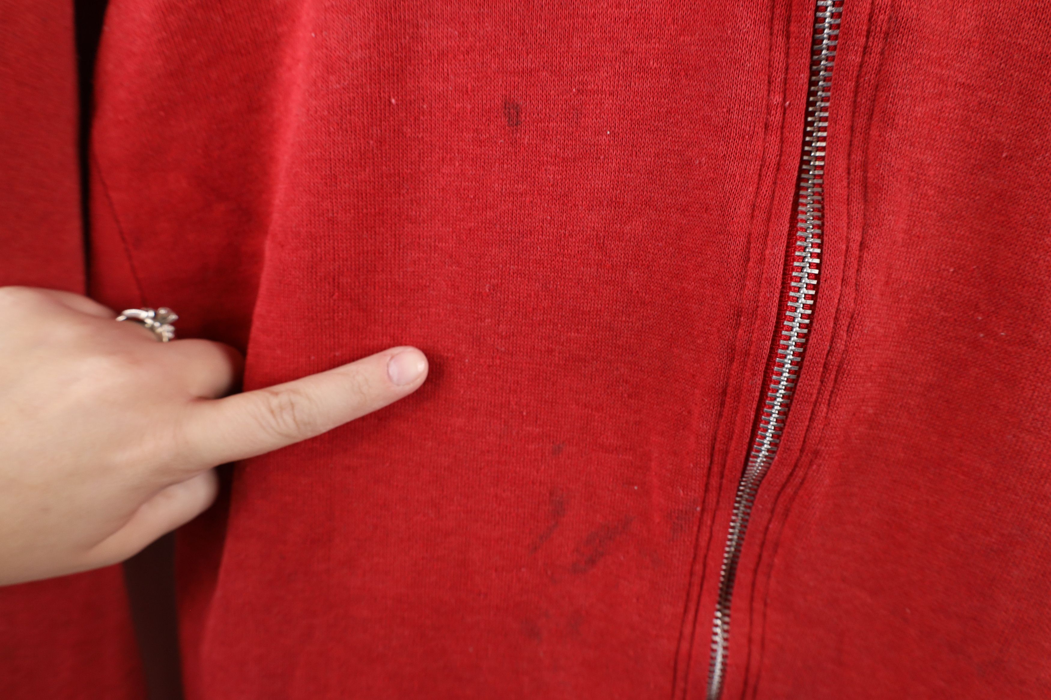 Vintage Vintage 70s Streetwear Full Zip Hoodie Sweatshirt Red USA Size US L / EU 52-54 / 3 - 10 Thumbnail