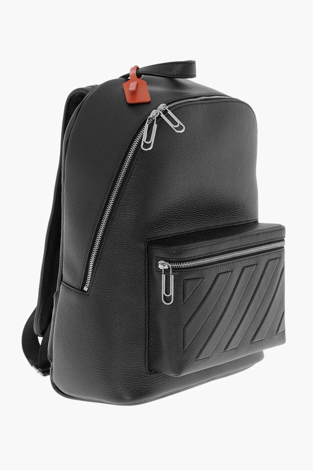 Off-White og1mm0426 Size: OS / Hammered Leather Backpack in Black Size ONE SIZE - 3 Thumbnail