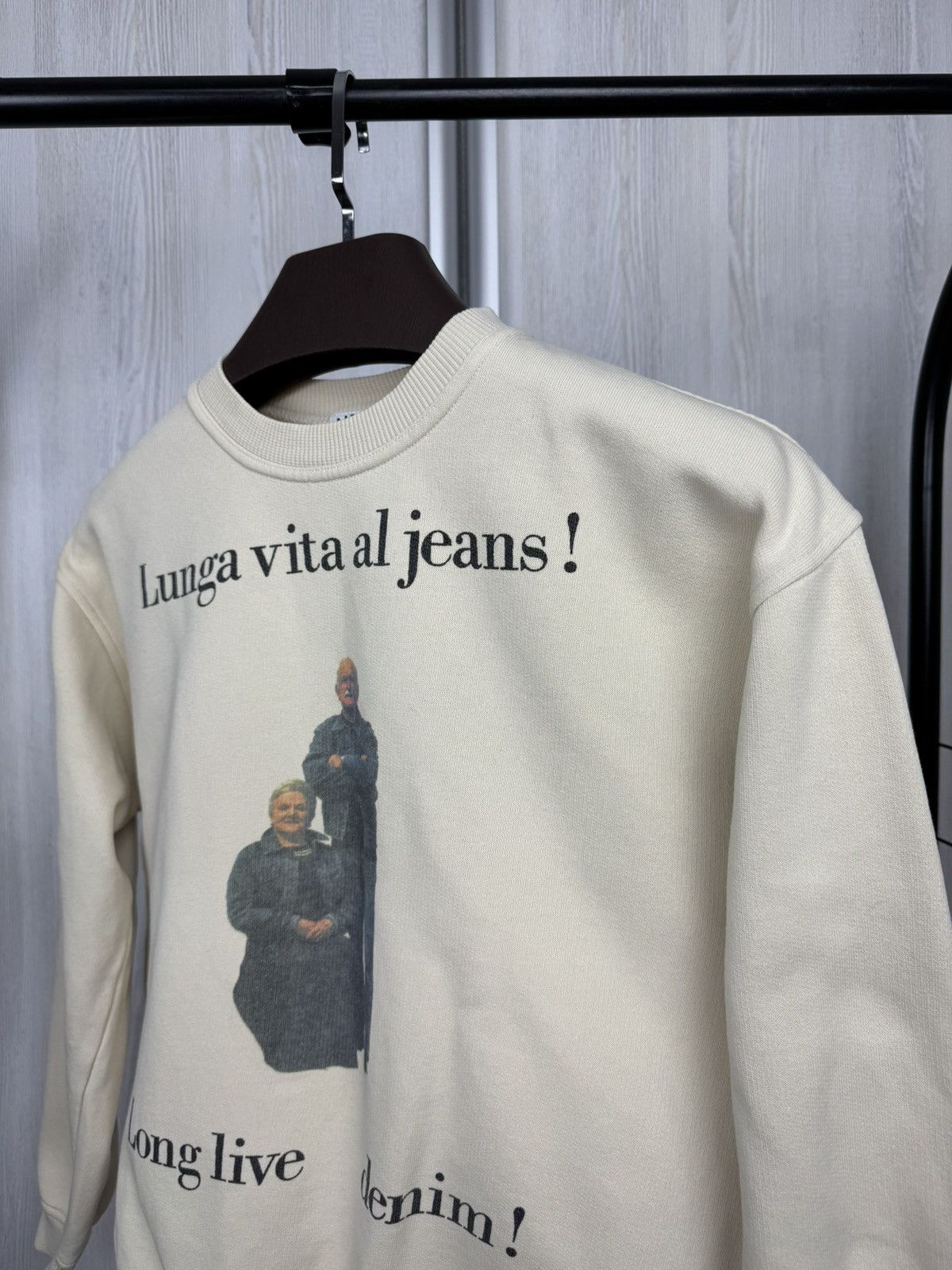 Moschino Moschino Sweatshirt Lunga vita al jeans! Long Live Denim Size M / US 6-8 / IT 42-44 - 4 Thumbnail