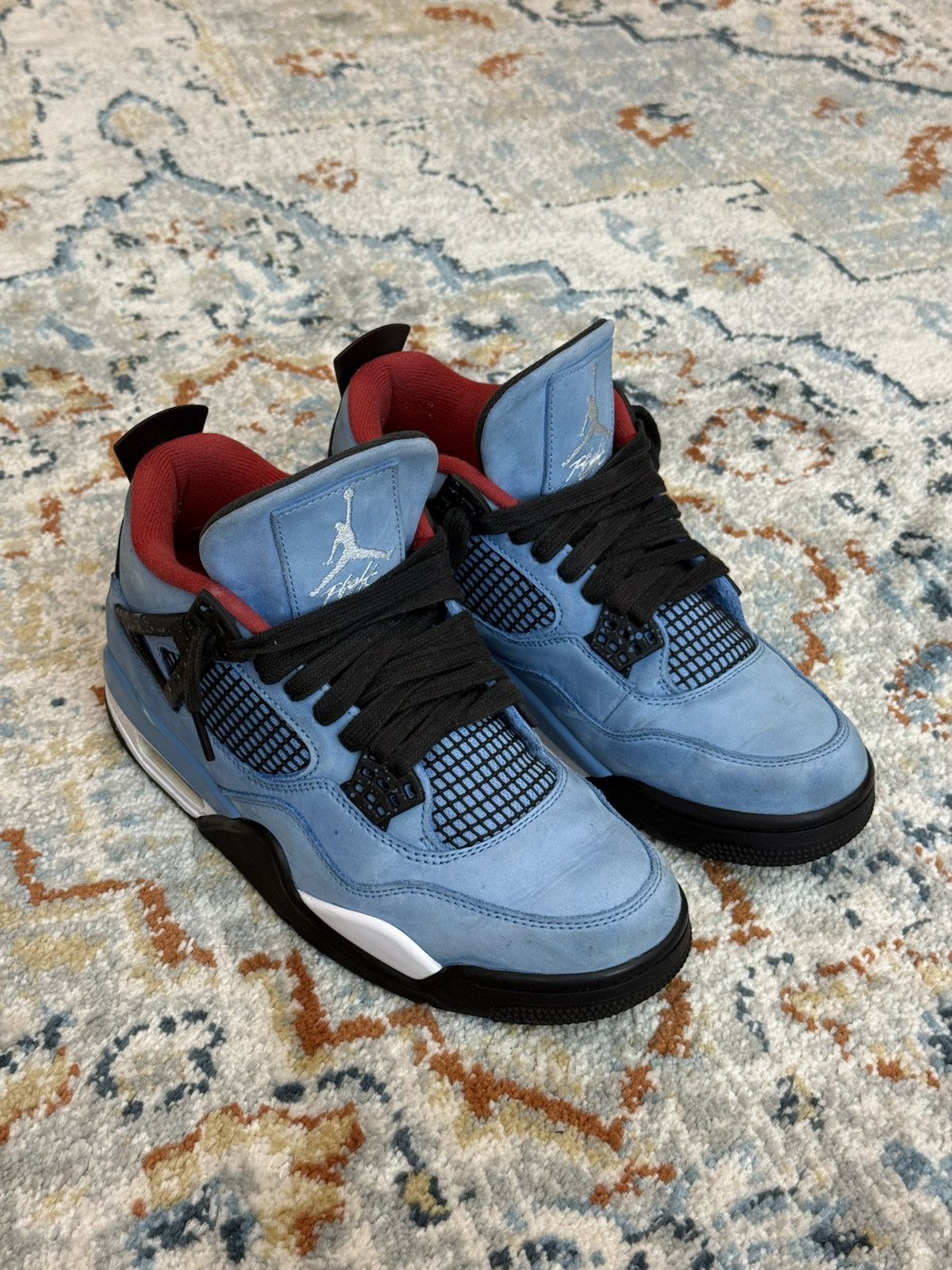 Jordan Brand × Travis Scott Travis Scott x Air Jordan 4 Blue Trainers HiTop high shoes Size US 8 / EU 41 - 1 Thumbnail
