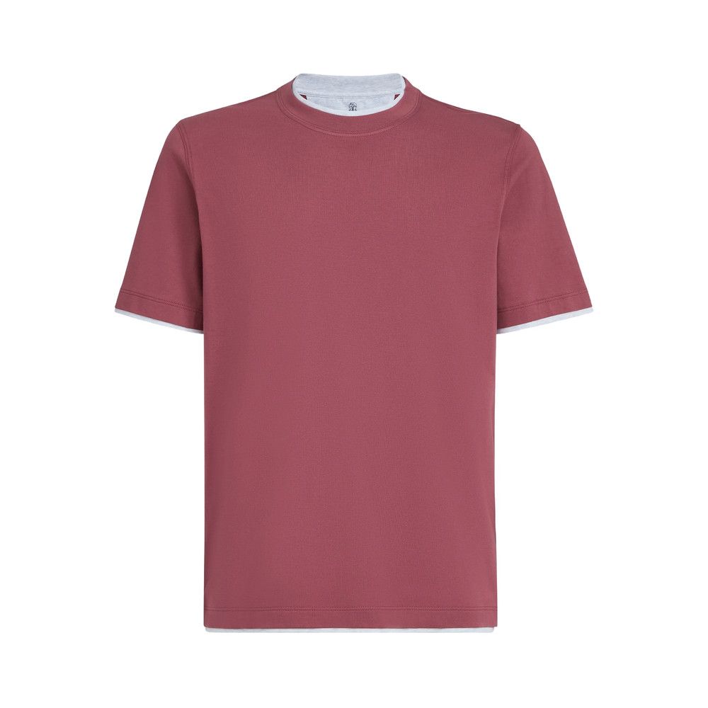 Brunello Cucinelli RED T-Shirts & Vests - T-Shirts