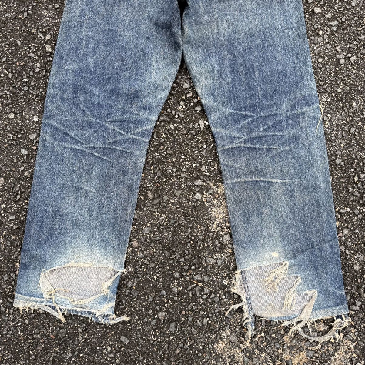 Levi's Vintage Clothing VINTAGE LEVI'S 502 97' BIG E RUSTY SELVEGE RIPPEP JEAN DENIM Size US 33 - 12 Thumbnail